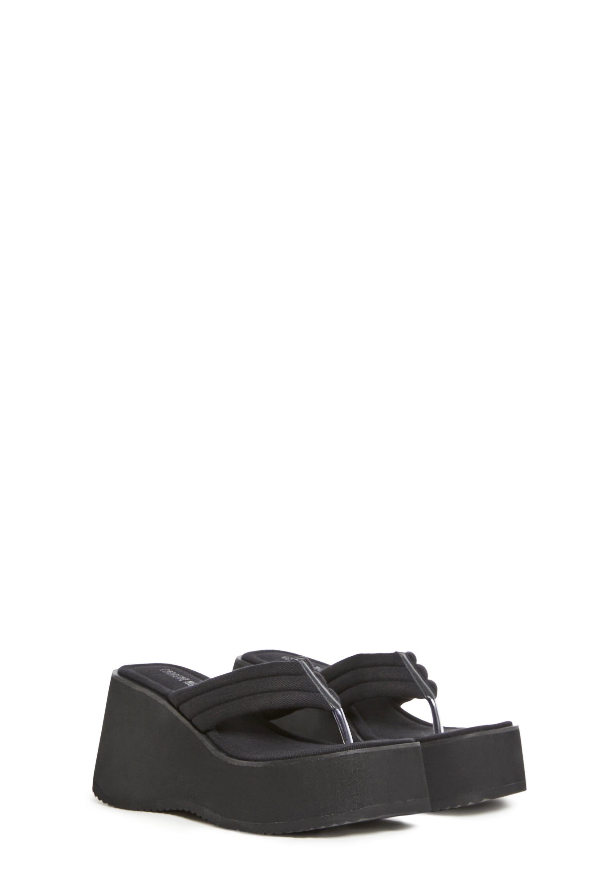 Happy Greetings Platform Sandals - Black - Image 3