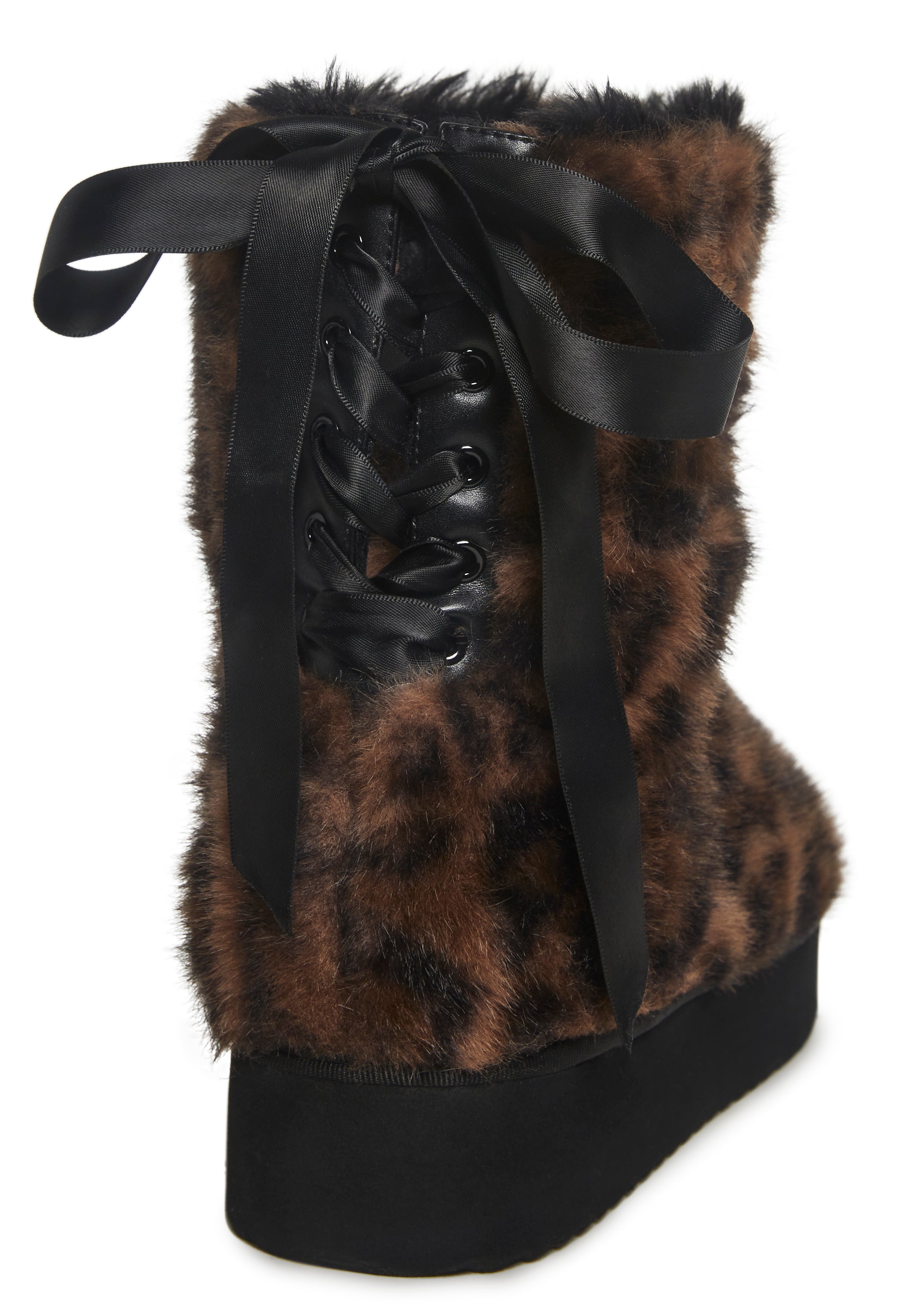 Leopard Faux Fur Booties - Image 5