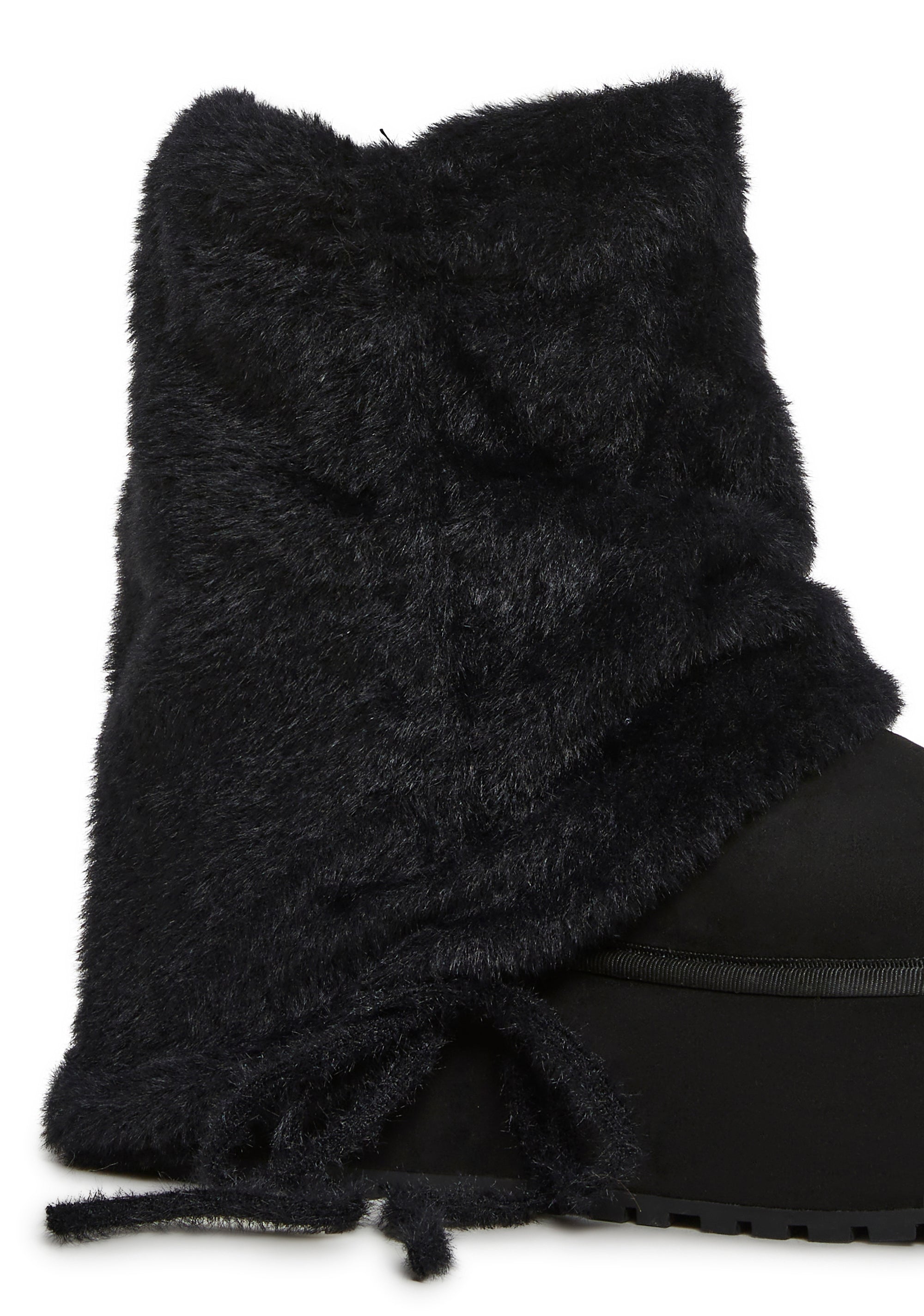 Alternative view of Snuggle Sesh Platform Booties - Black