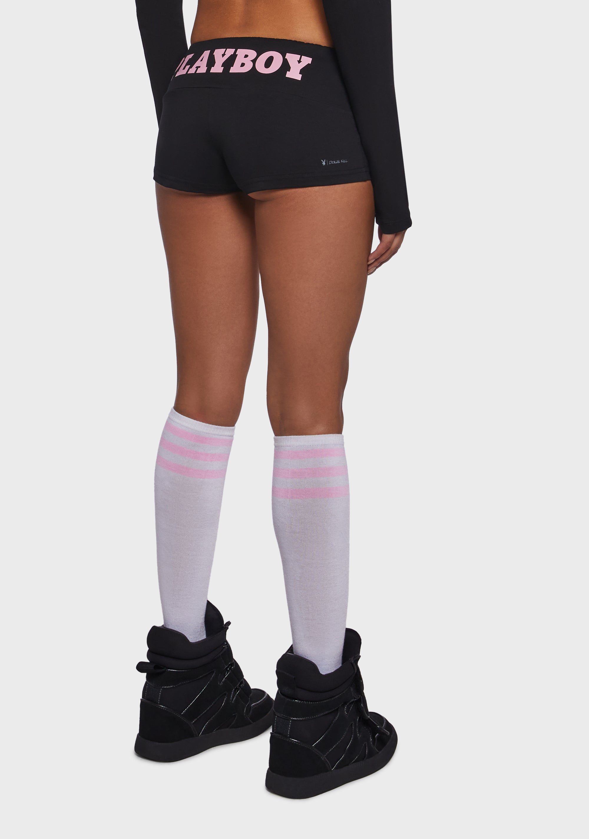 Playboy Mini Shorts - Black - Image 4