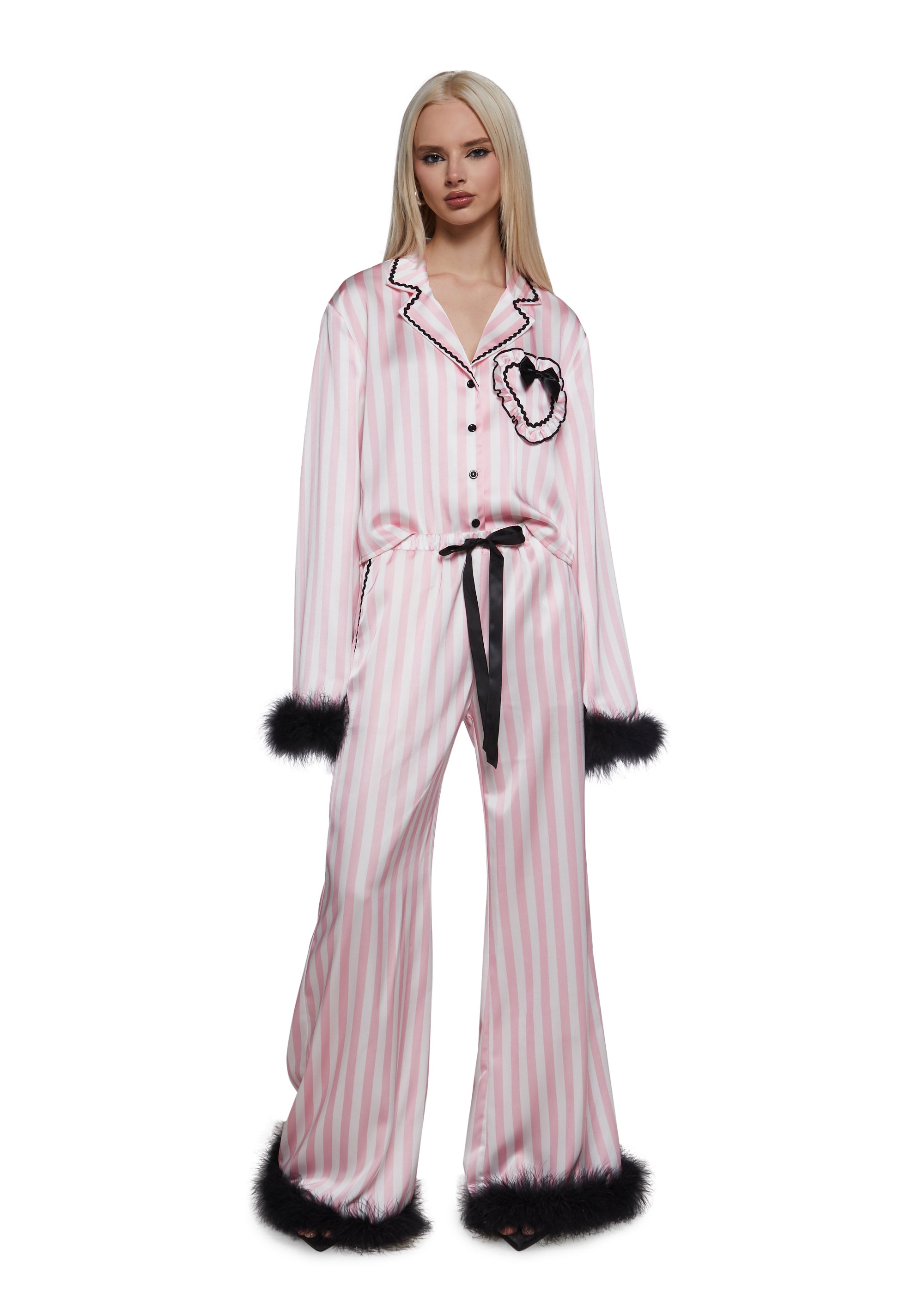 Retro Cutie Satin Sleep Pants - Image 2