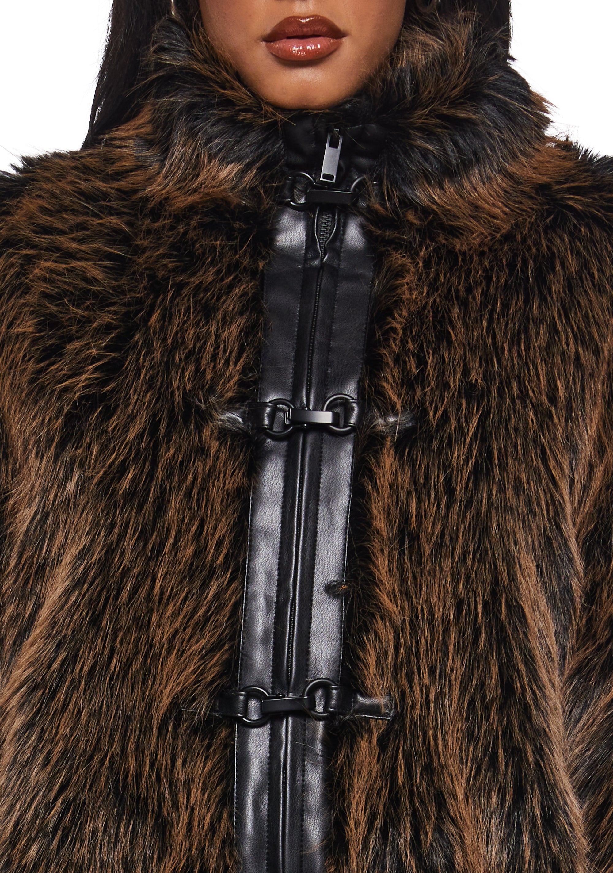 High Society Babe Faux Fur Coat - Image 5