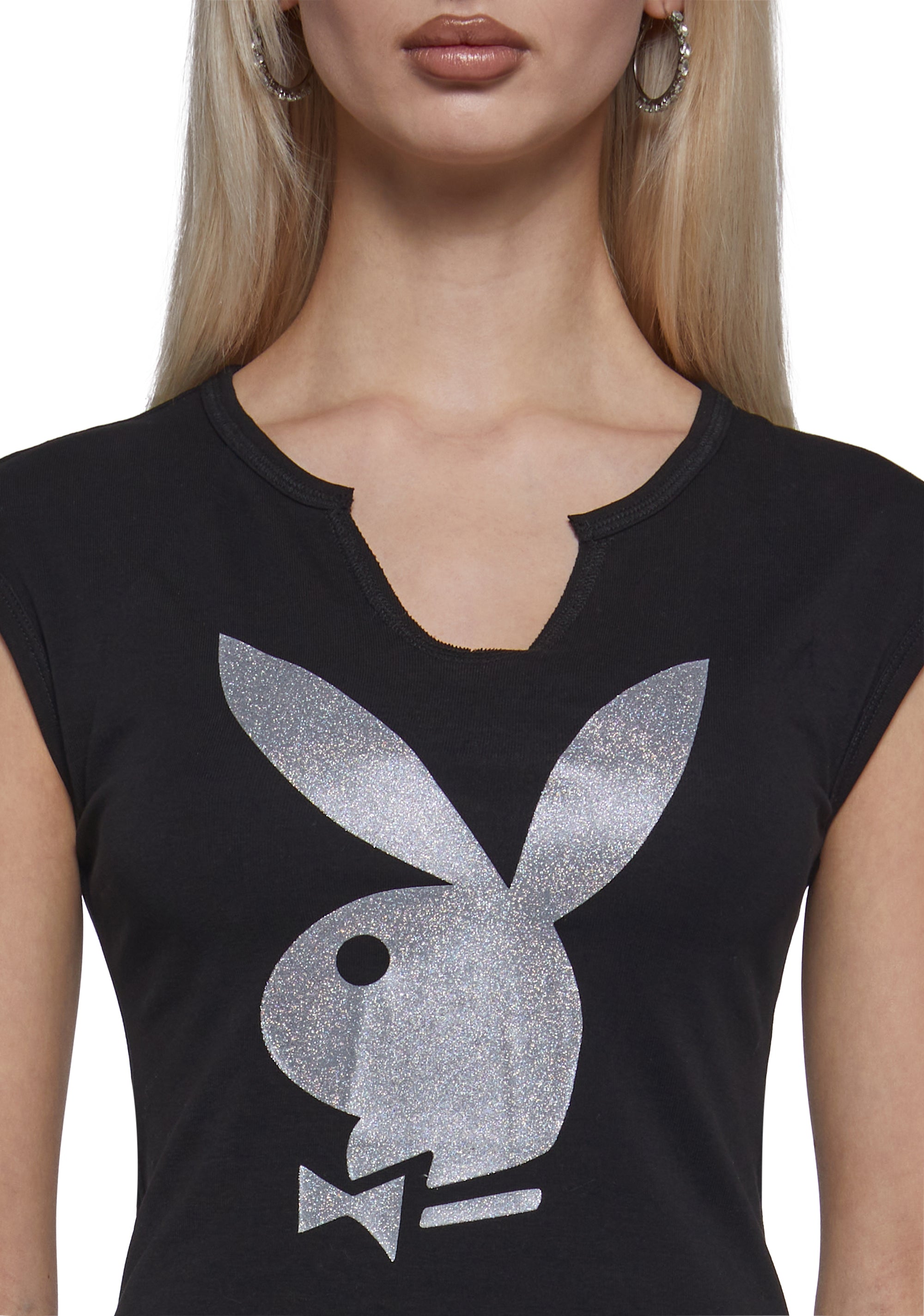 Playboy Bunny Glitter Tee - Image 5