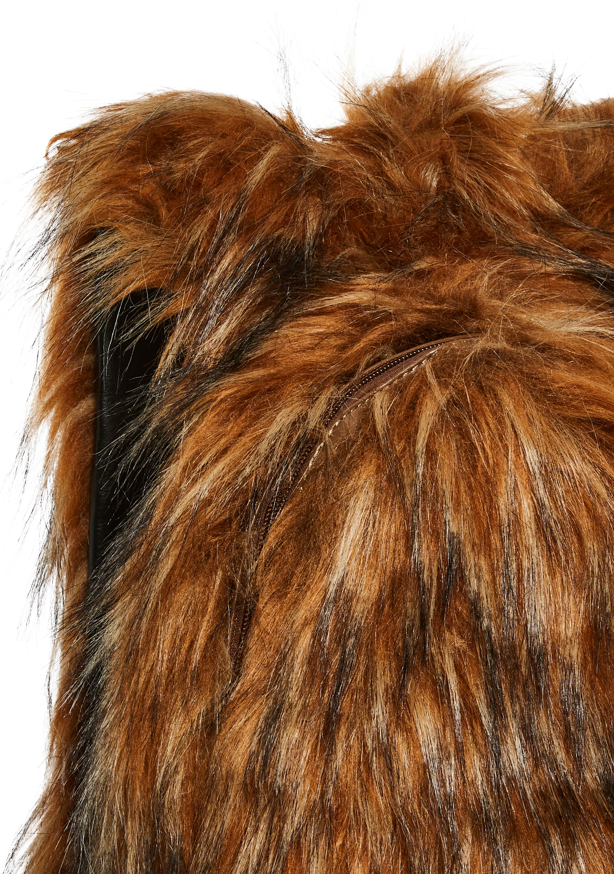 Rosy Roam Faux Fur Backpack - Brown - Image 5