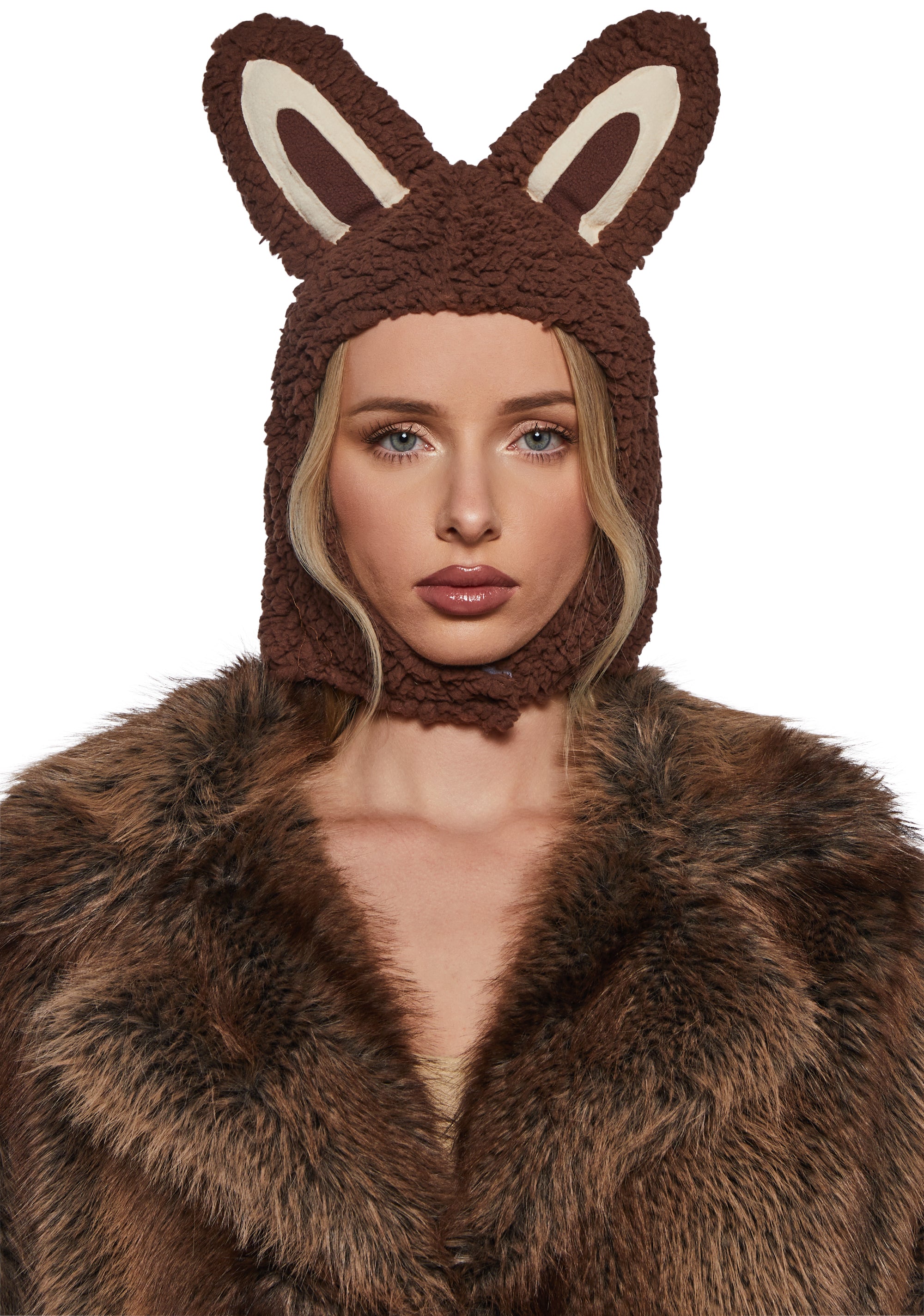 Little Monster Costume Hood - Brown - Image 5