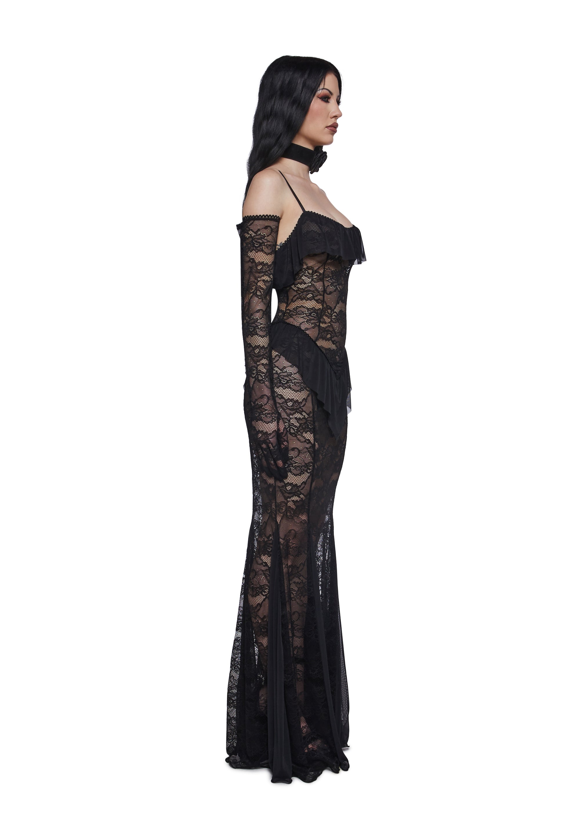 Idolized Maxi Dress And Gloves - Image 3