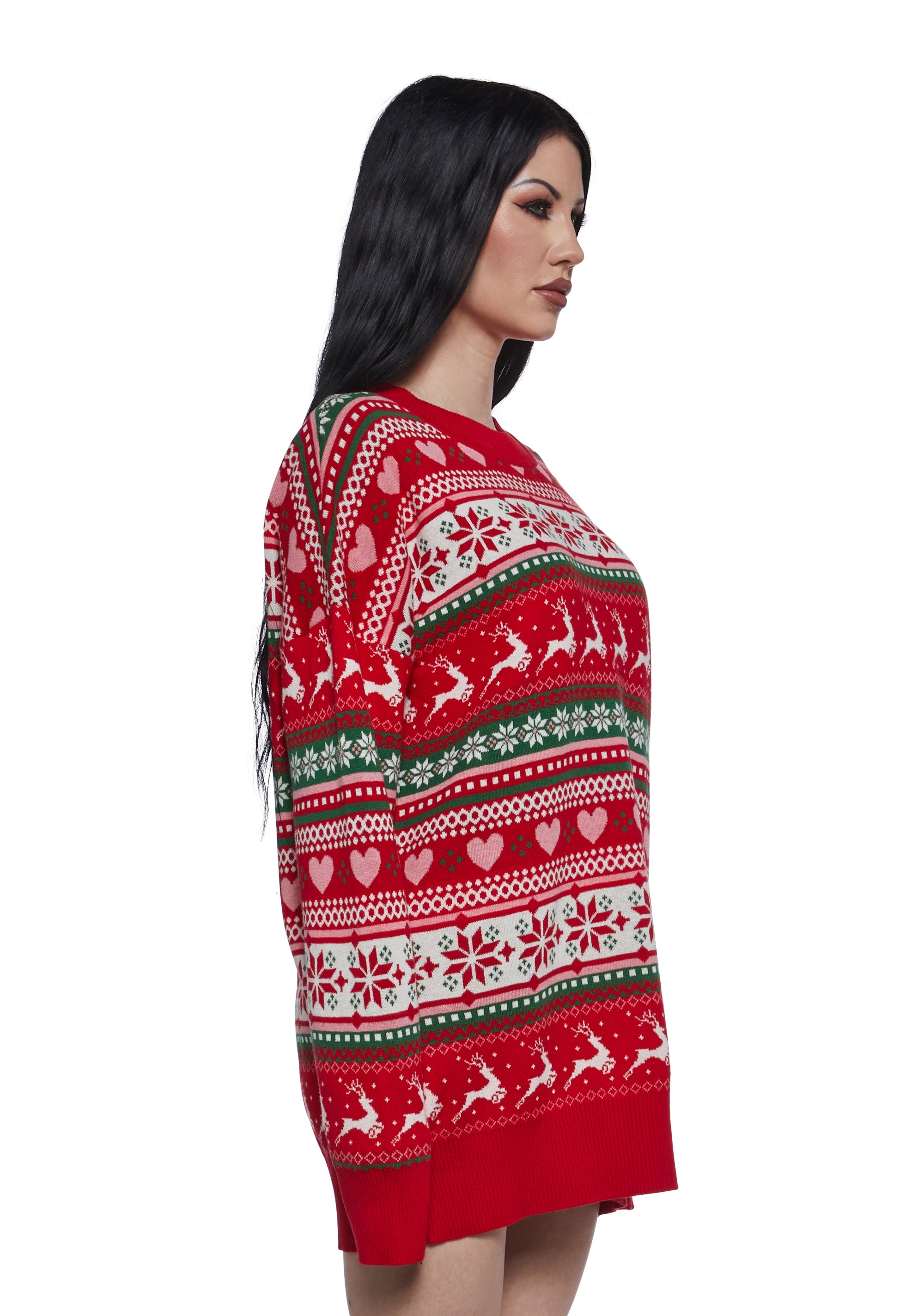 Snowy Soiree Oversized Sweater - Image 3