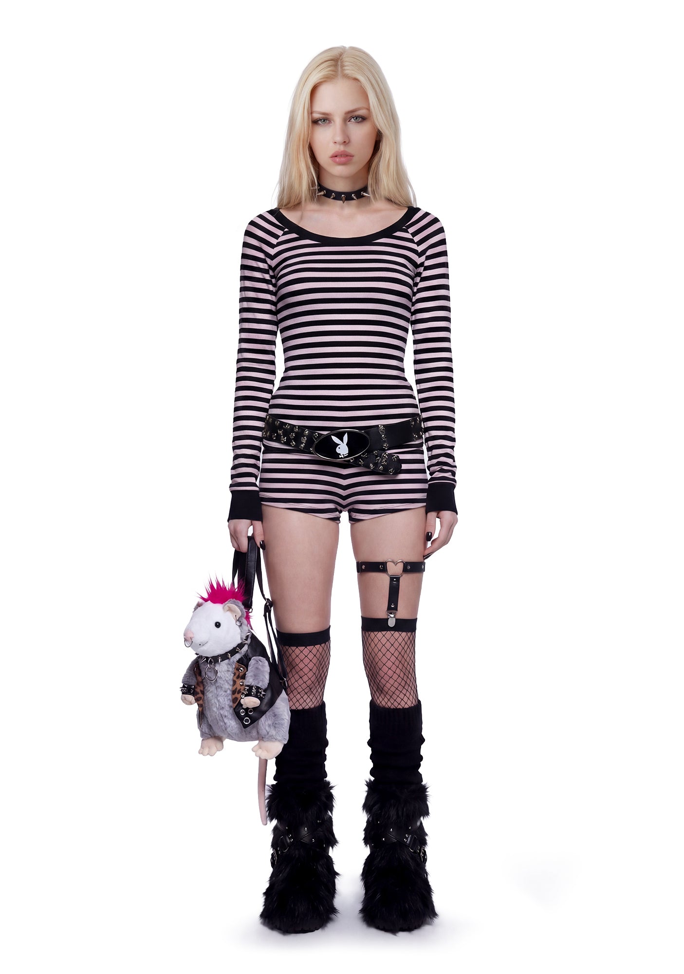 Alternative view of Misery Princess Striped Set