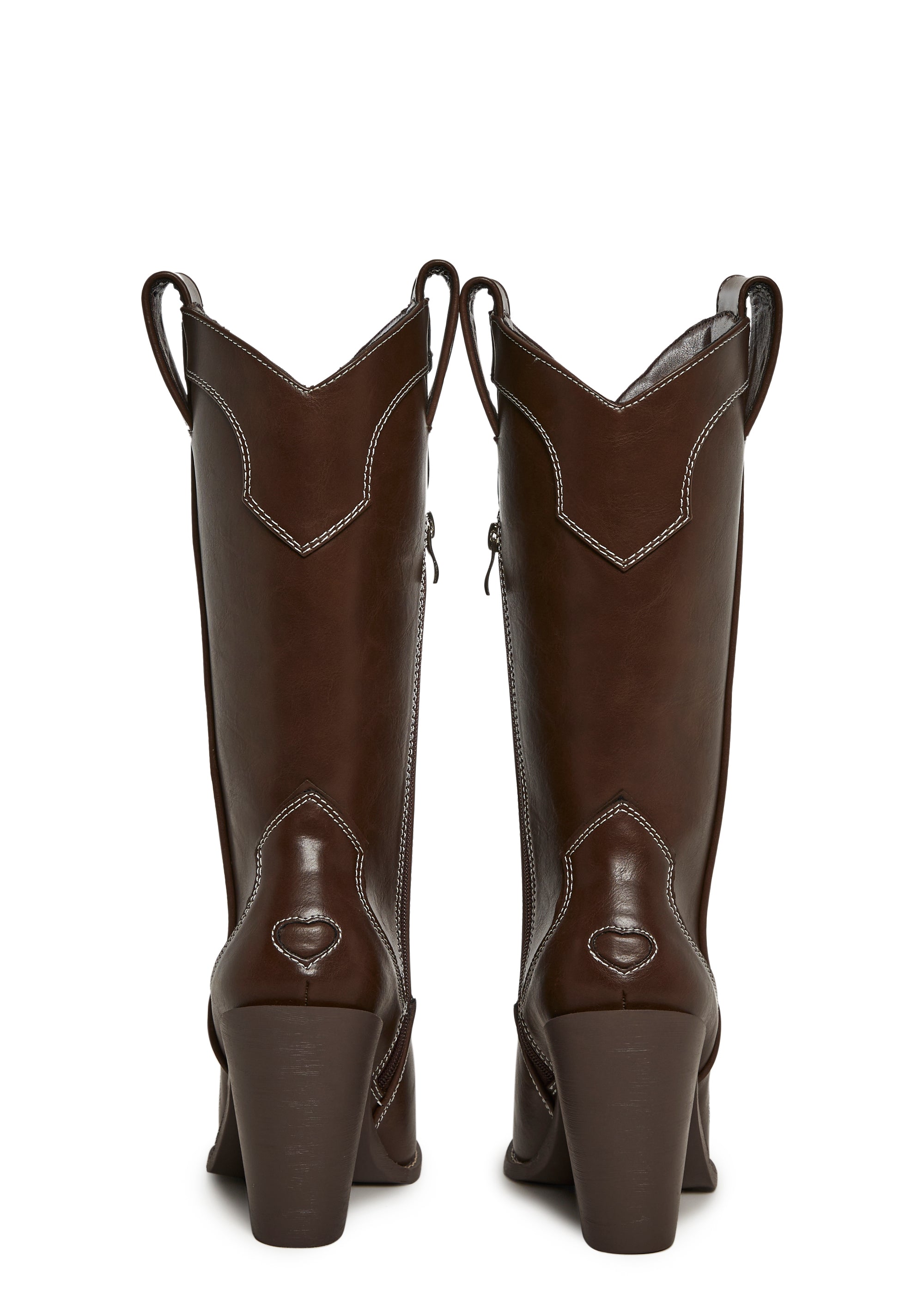 Basic Present Perfect Cowgirl Boot - Brown - Image 4