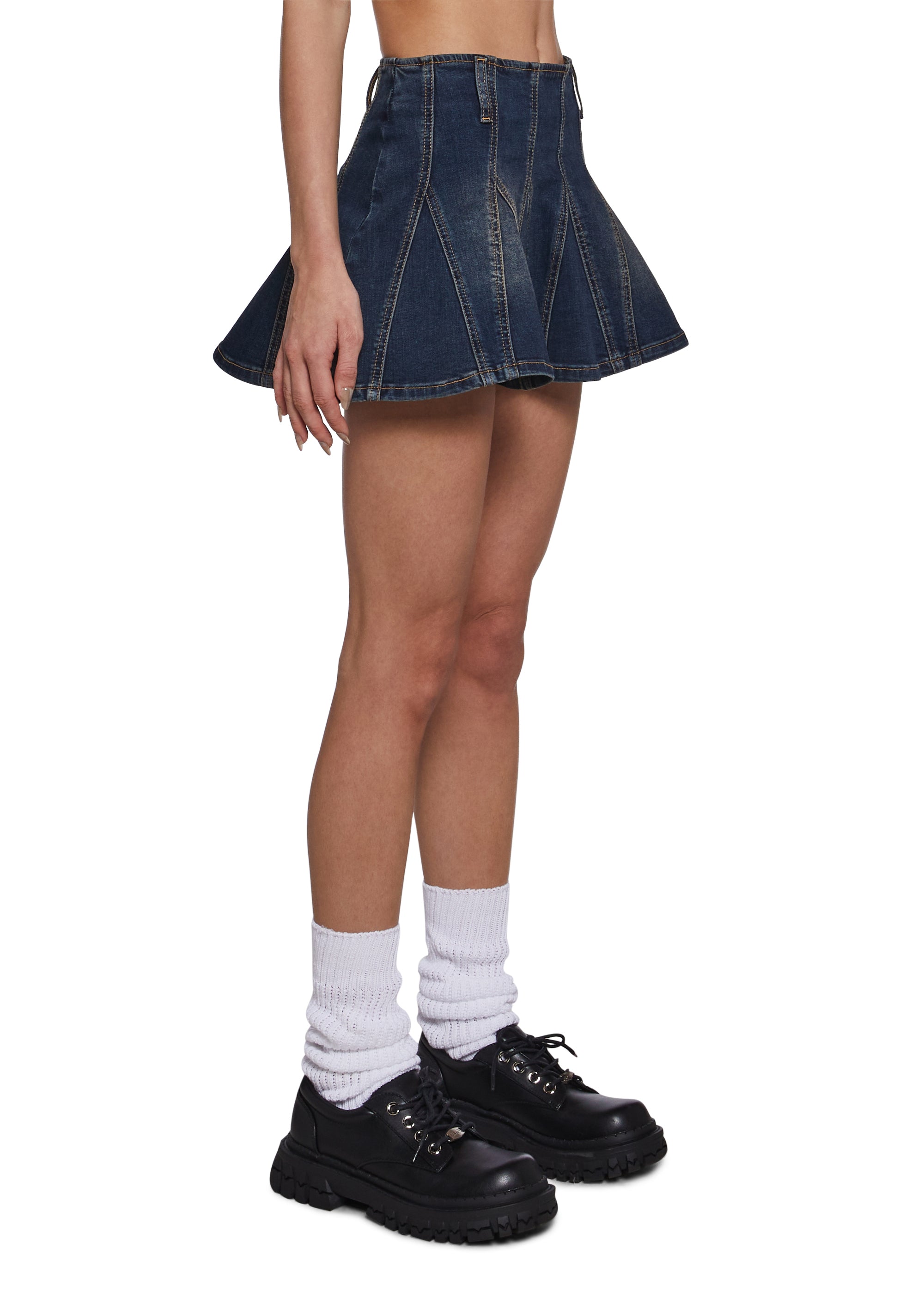 Mariah Flared Denim Skirt - Image 3