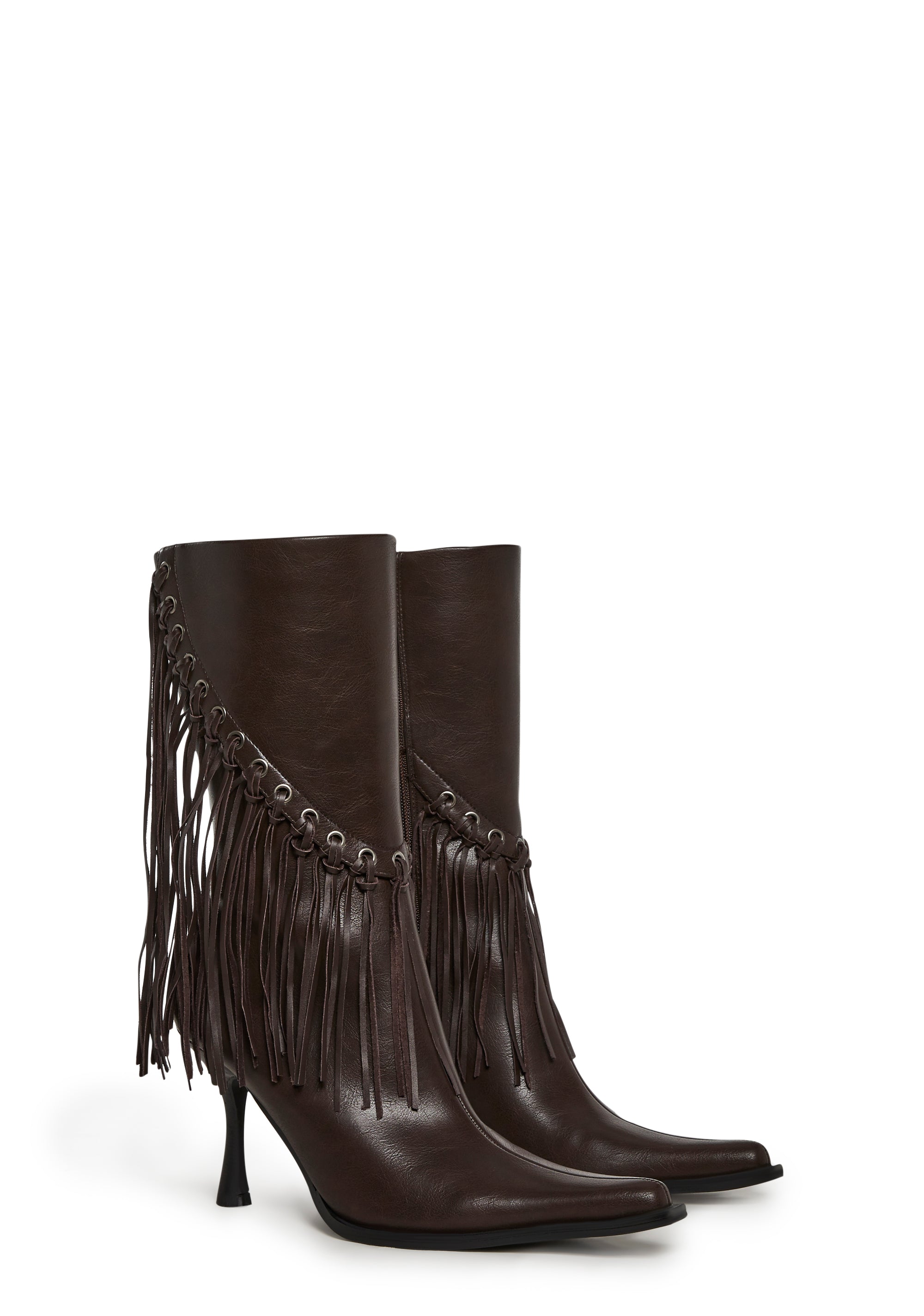 Alternative view of Gloss Grit Fringe Boots