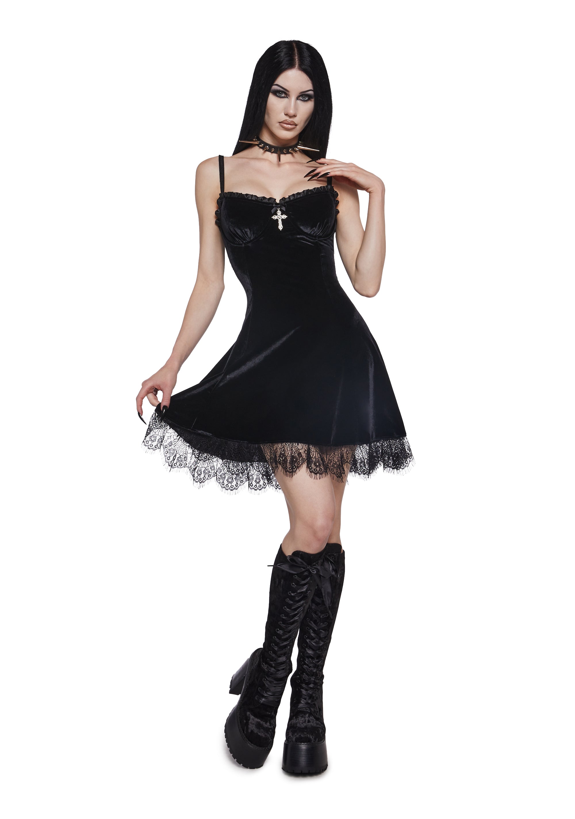 Midnight Blind Faith Velvet Dress - Image 2