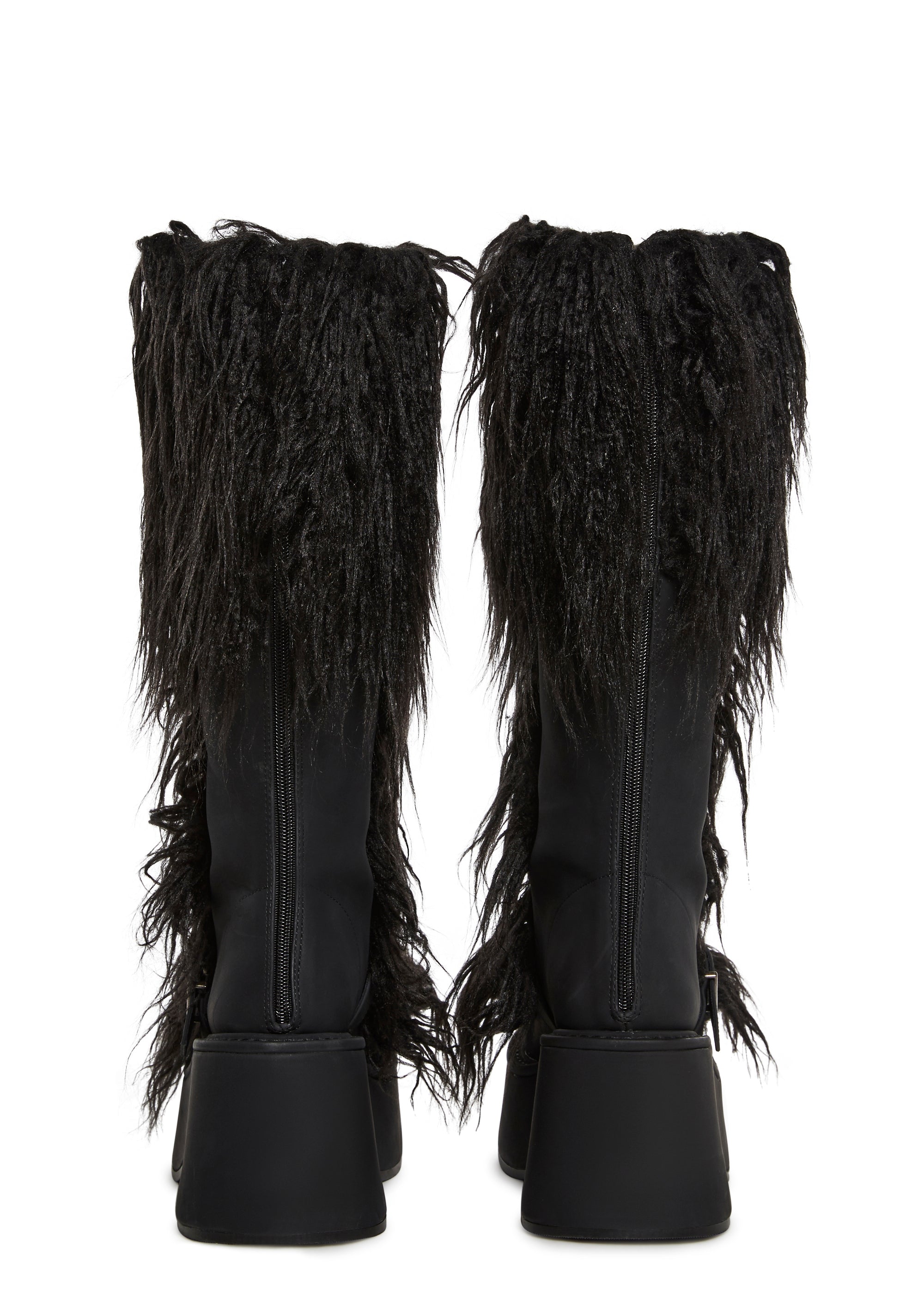 For Good Faux Fur Boots - Black - Image 4