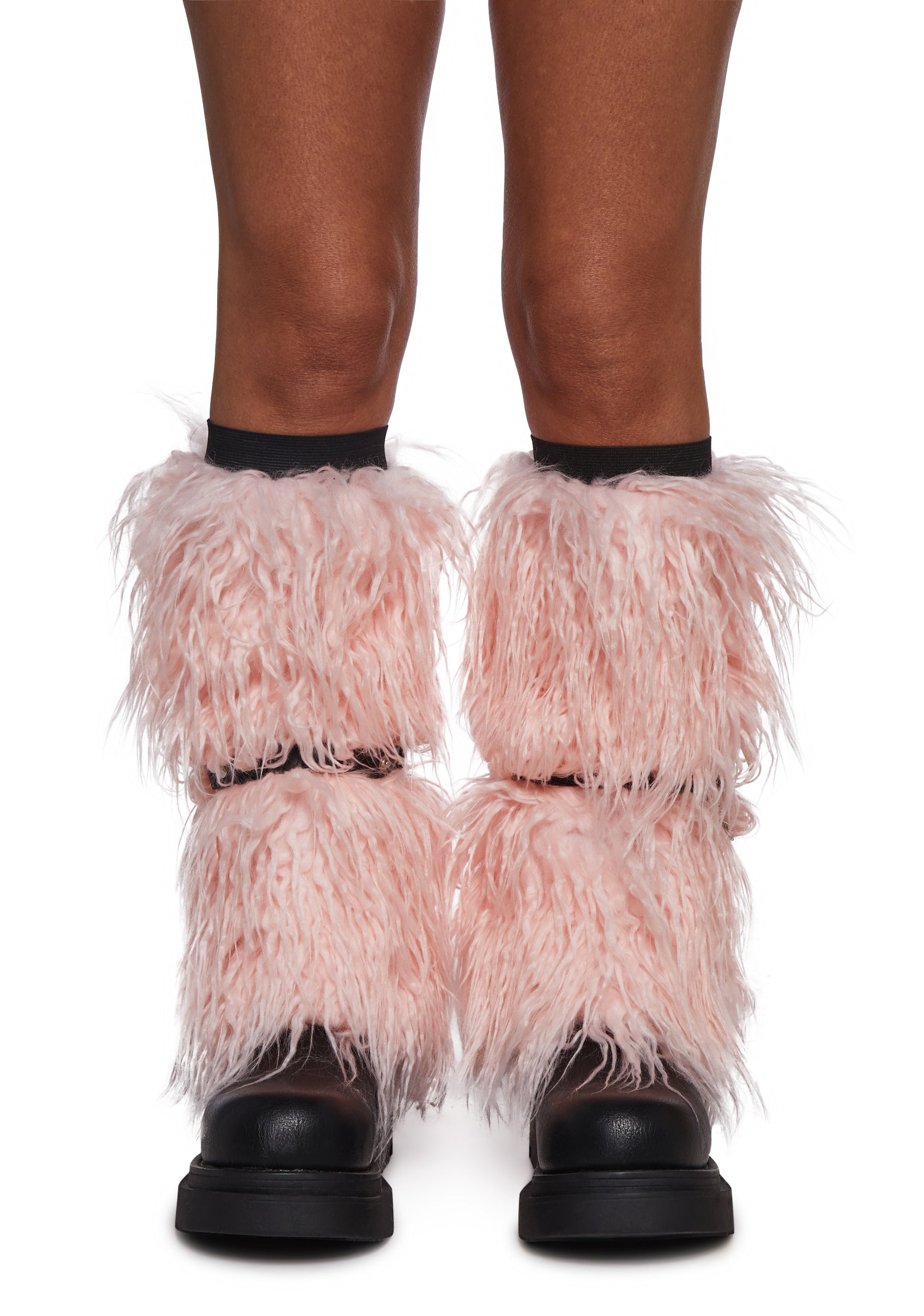 Cotton Candy Faux Fur Leg Warmers - Image 3