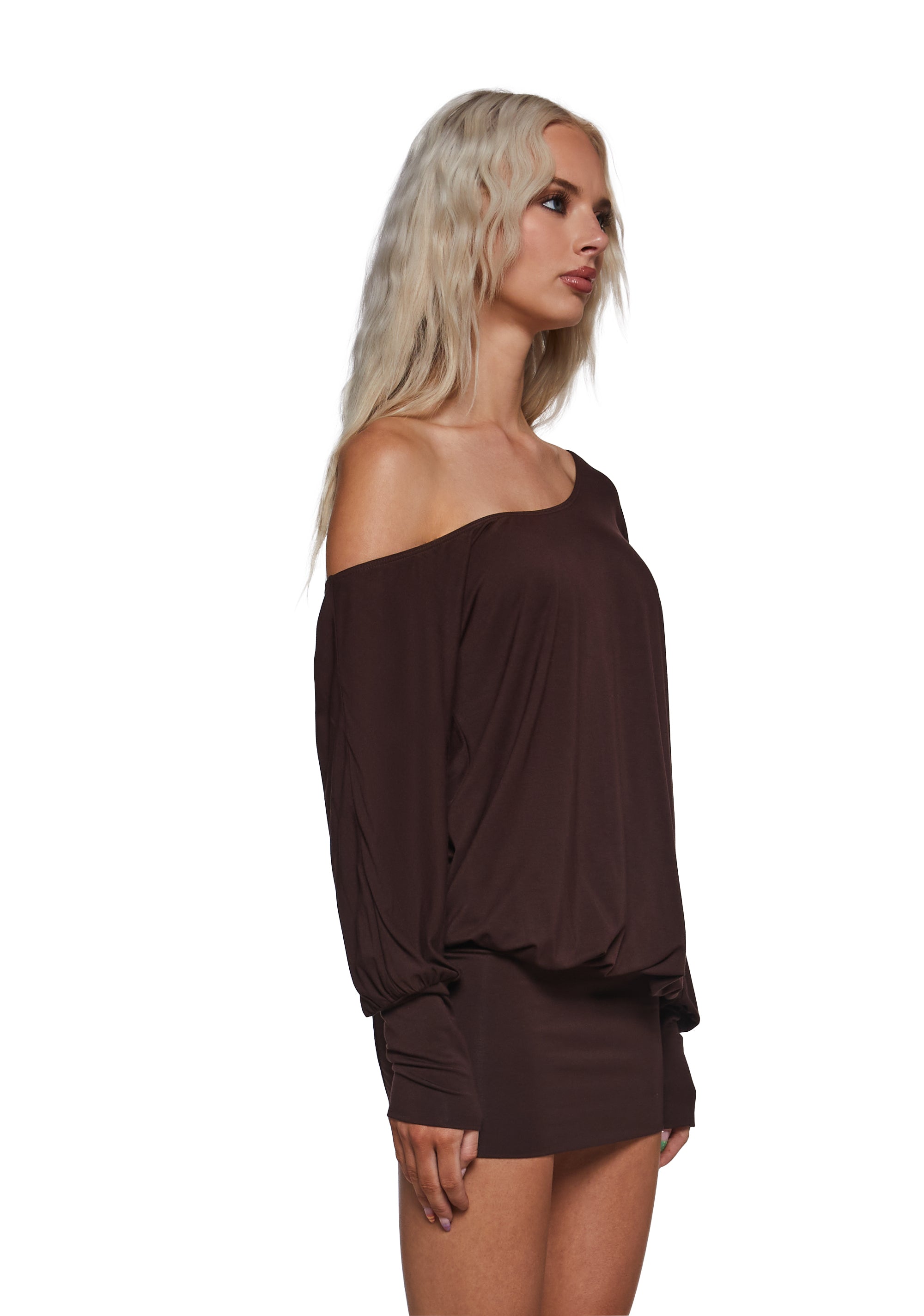 Milana Mini Dress - Brown - Image 3