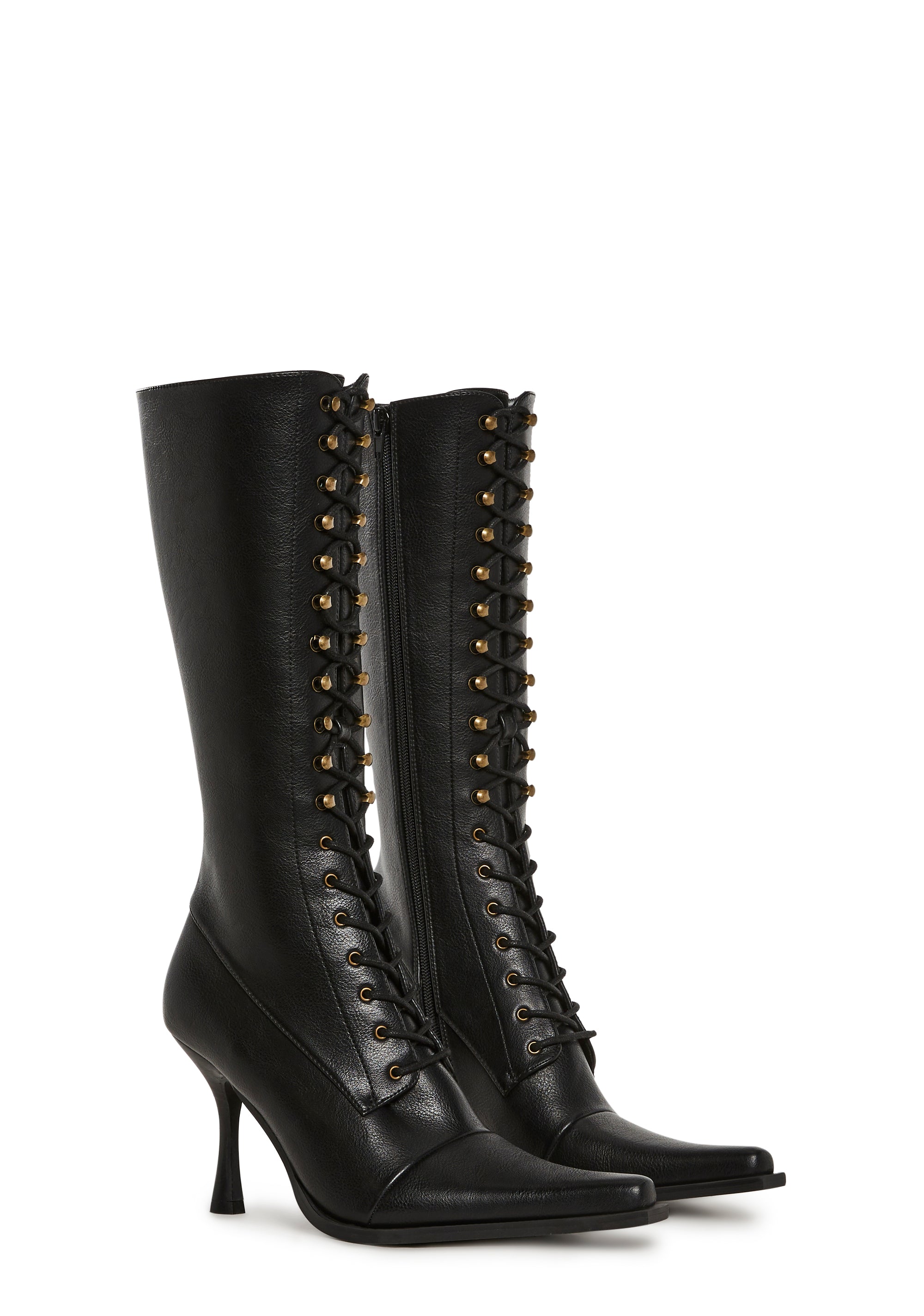 Tricks And Trials Lace Up Boots - Black - Image 3