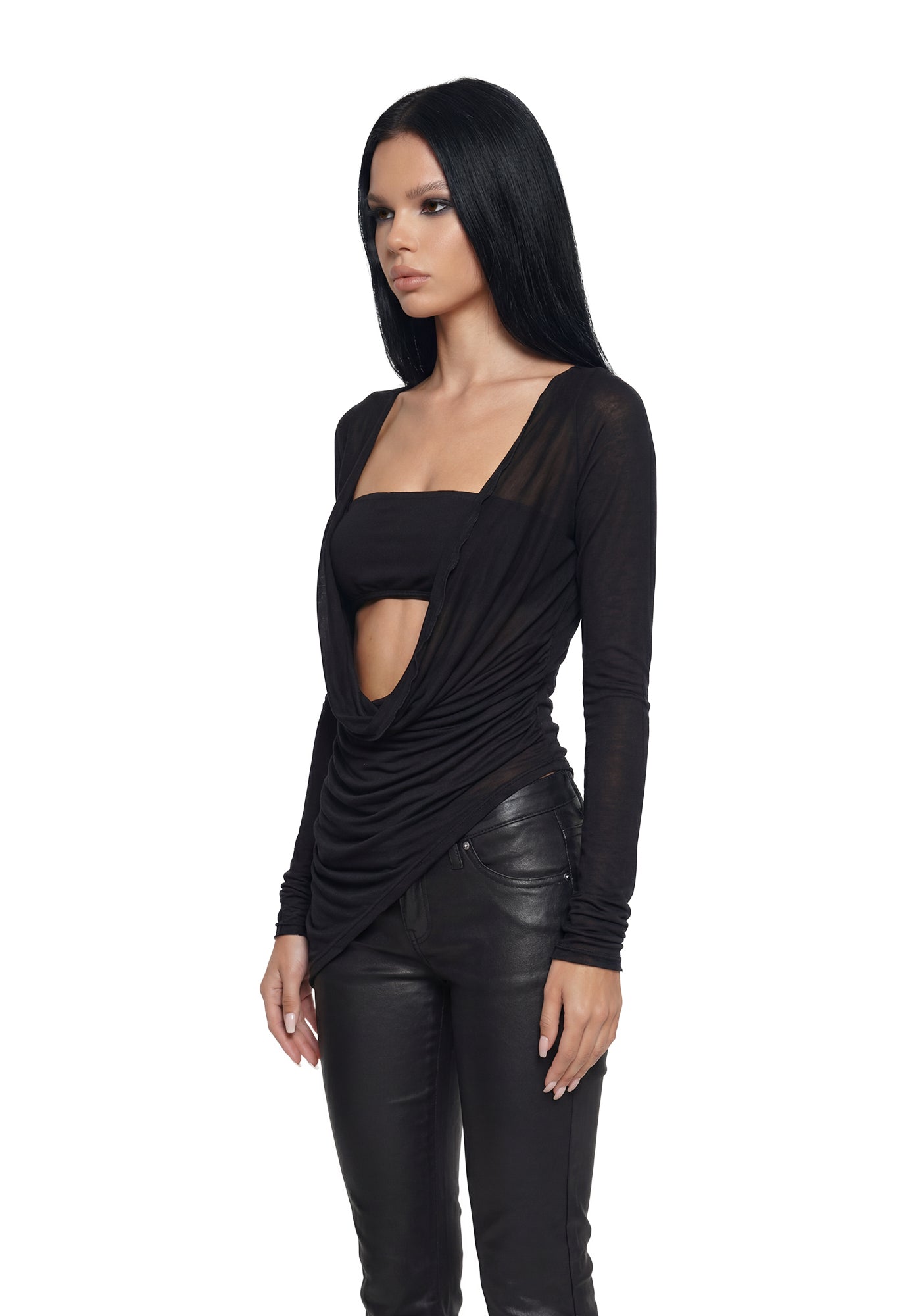 Analog Cowl Neck With Bandeau Top - Image 3