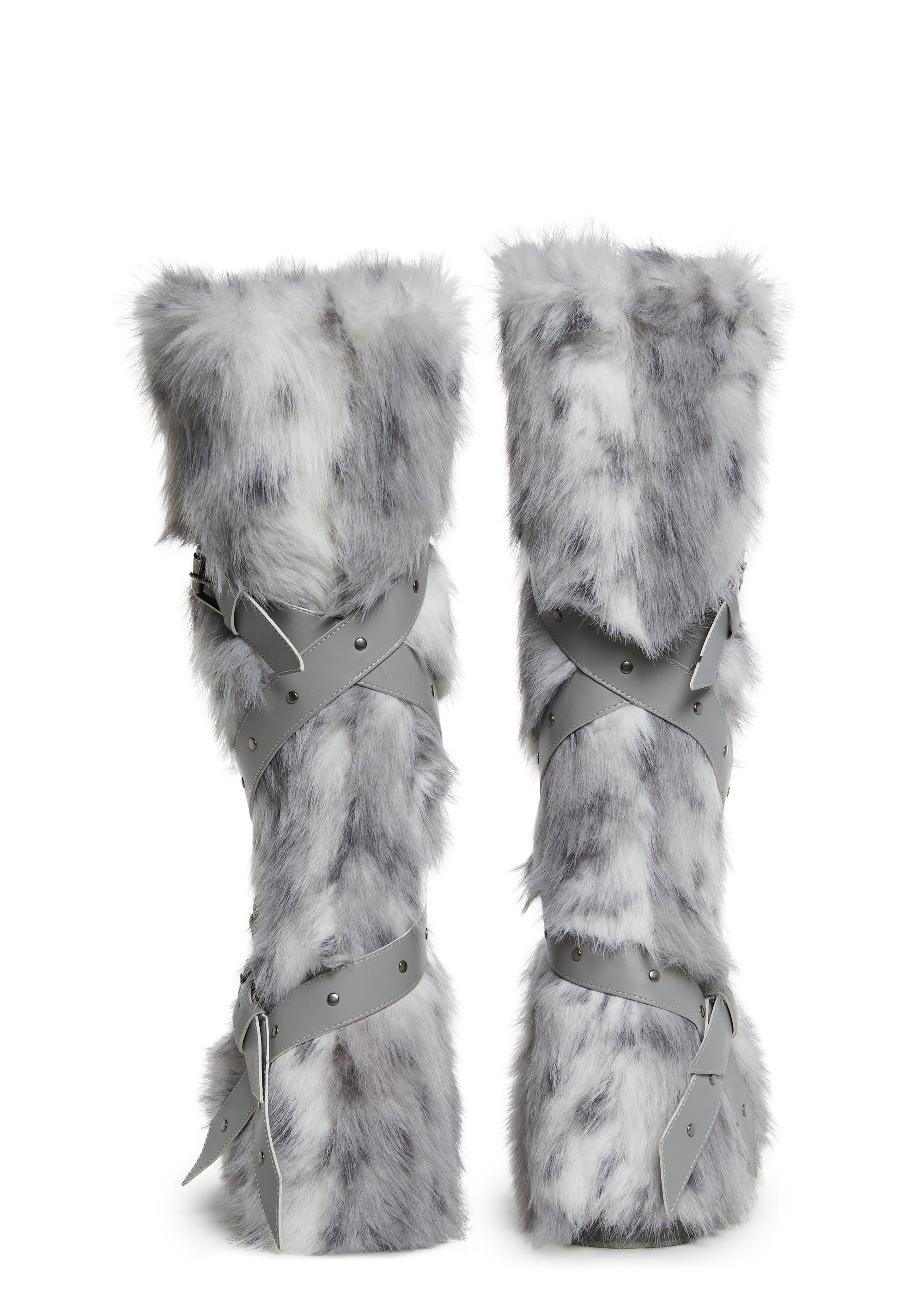 Wild Instincts Faux Fur Boots - White - Image 4