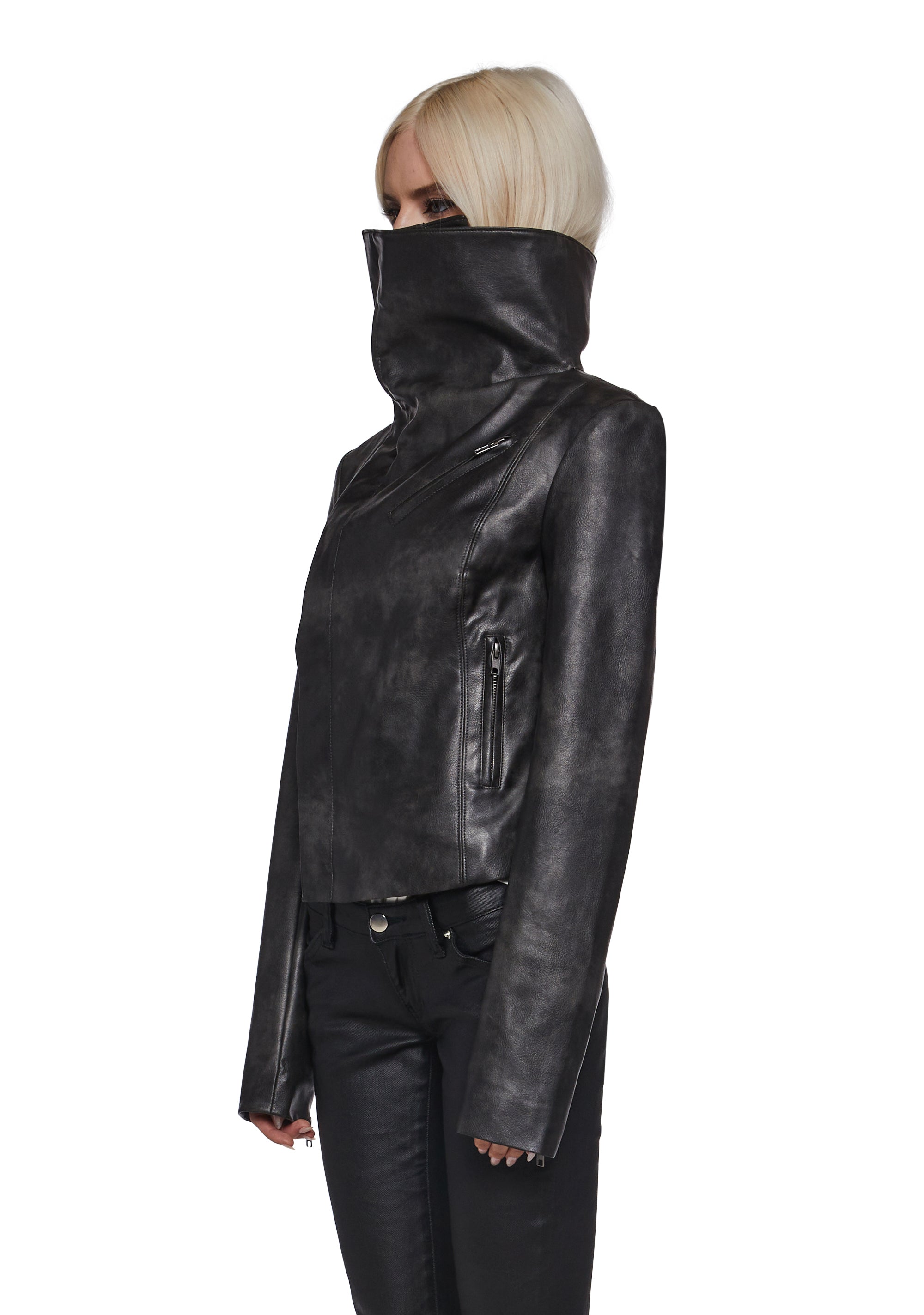 Asymmetrical Moto Jacket - Image 6