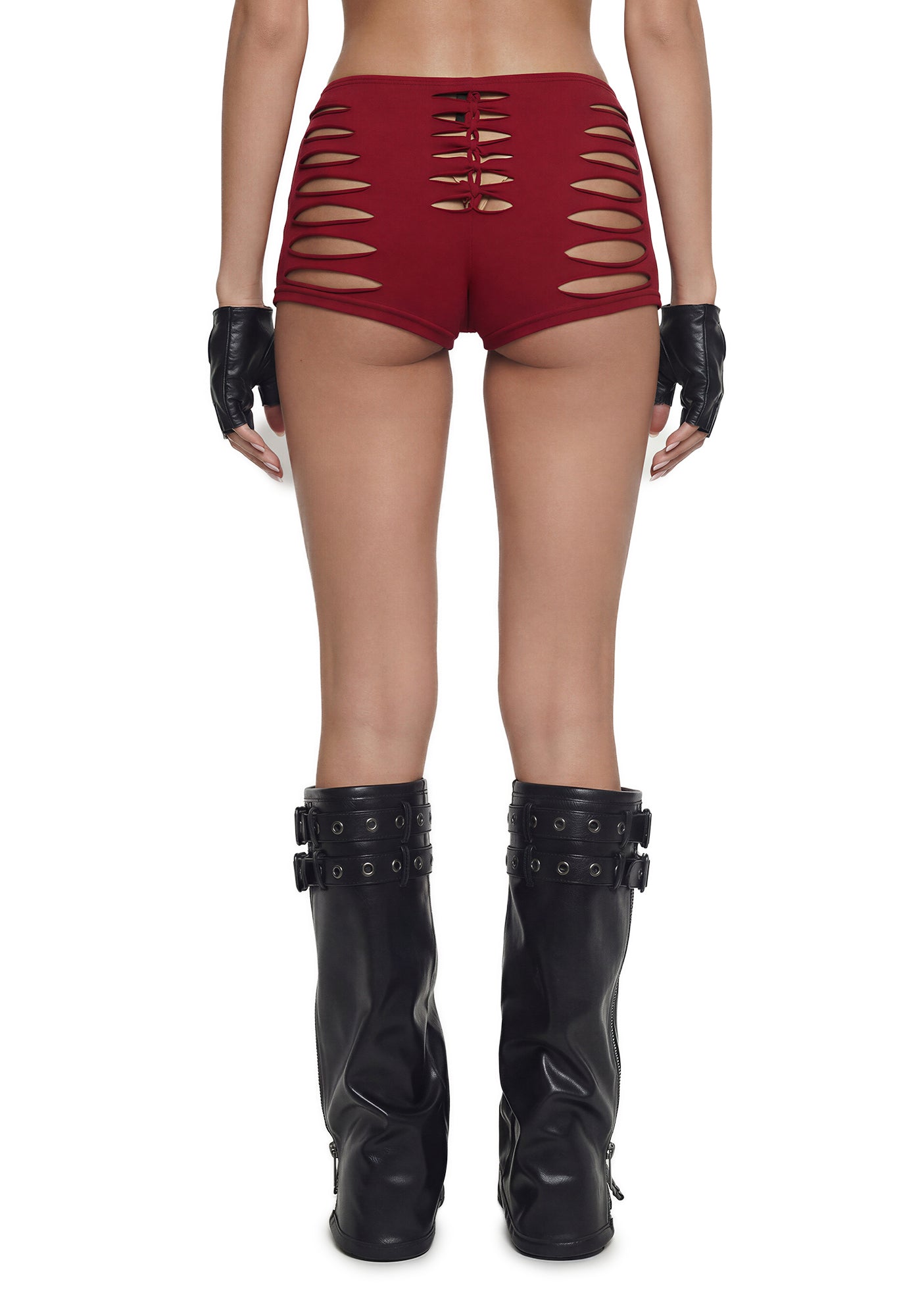 Shredded Shorts - Red - Image 3
