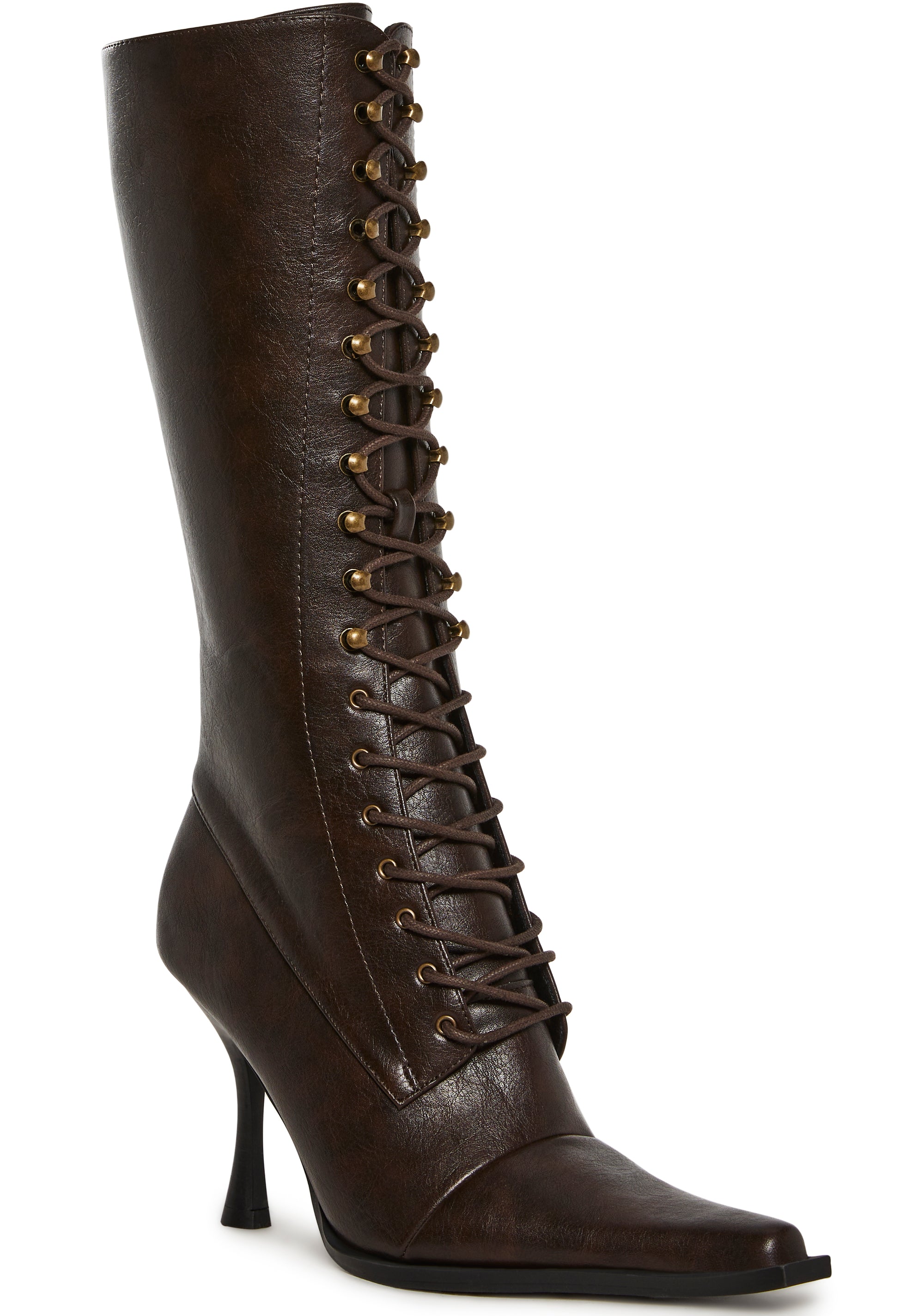 Alternative view of Tricks And Trials Lace Up Boots - Brown
