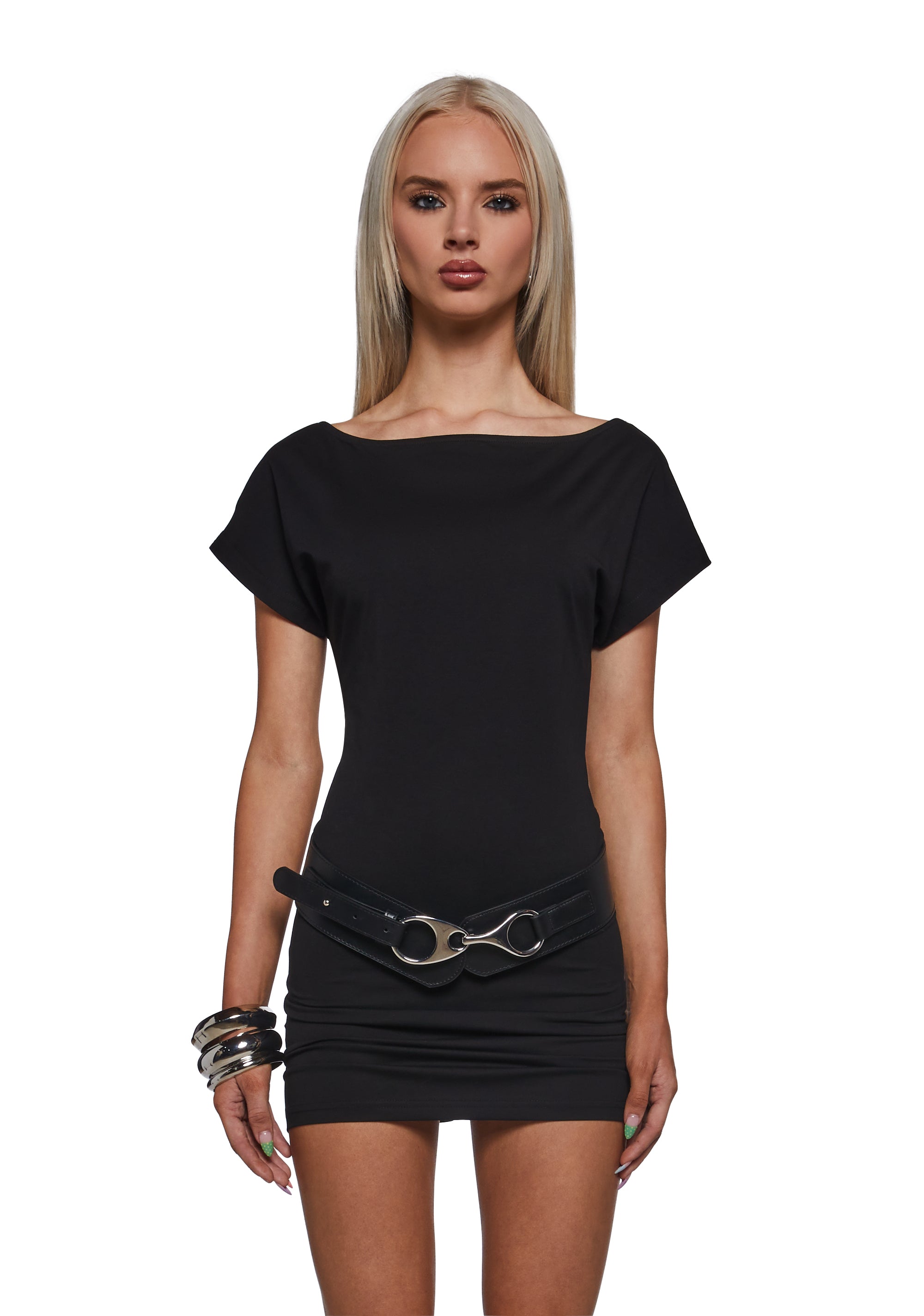 Milan At Midnight Backless Belted Mini Dress - Image 7