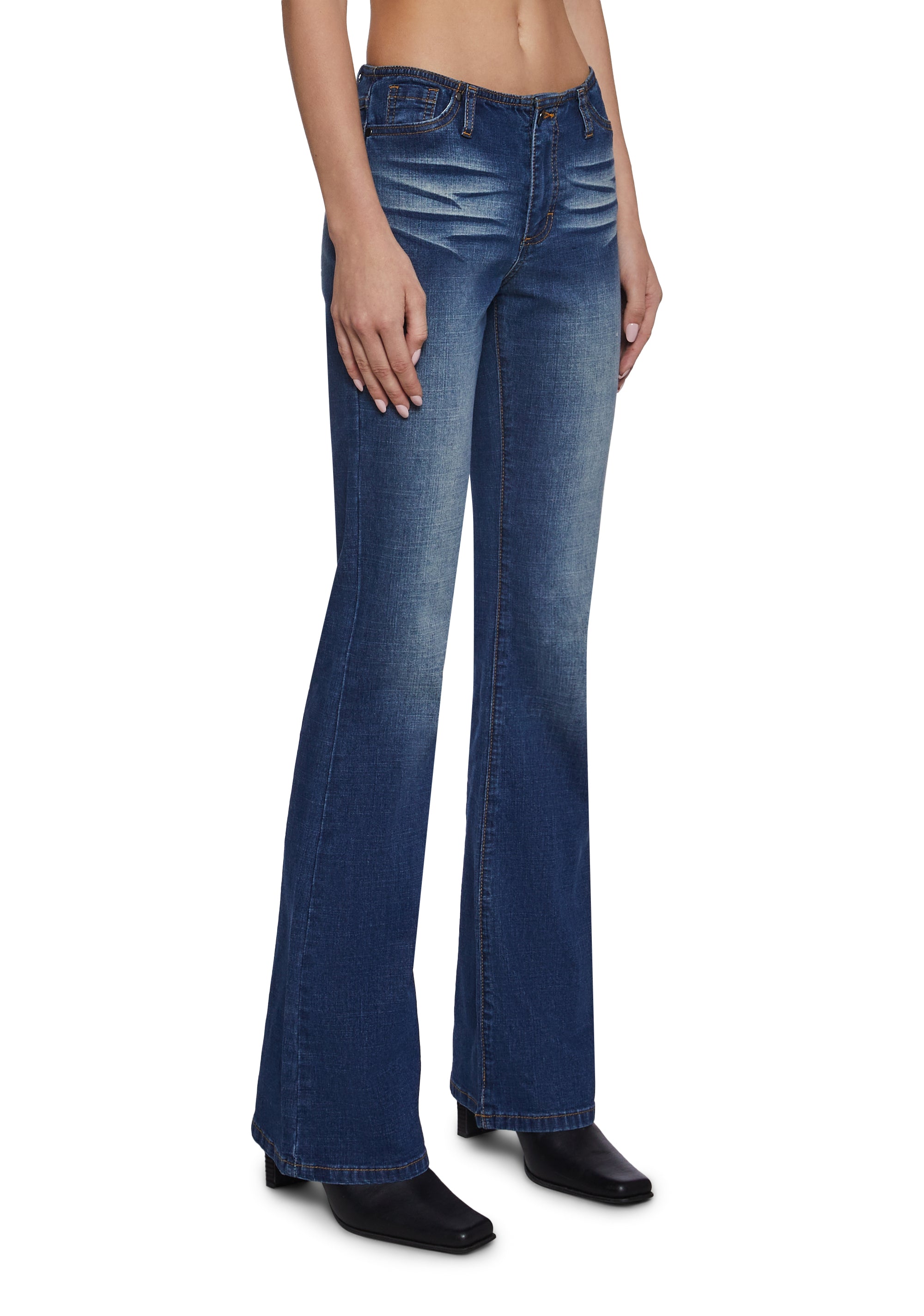 Elle Low Rise Jeans - Light Blue - Image 3