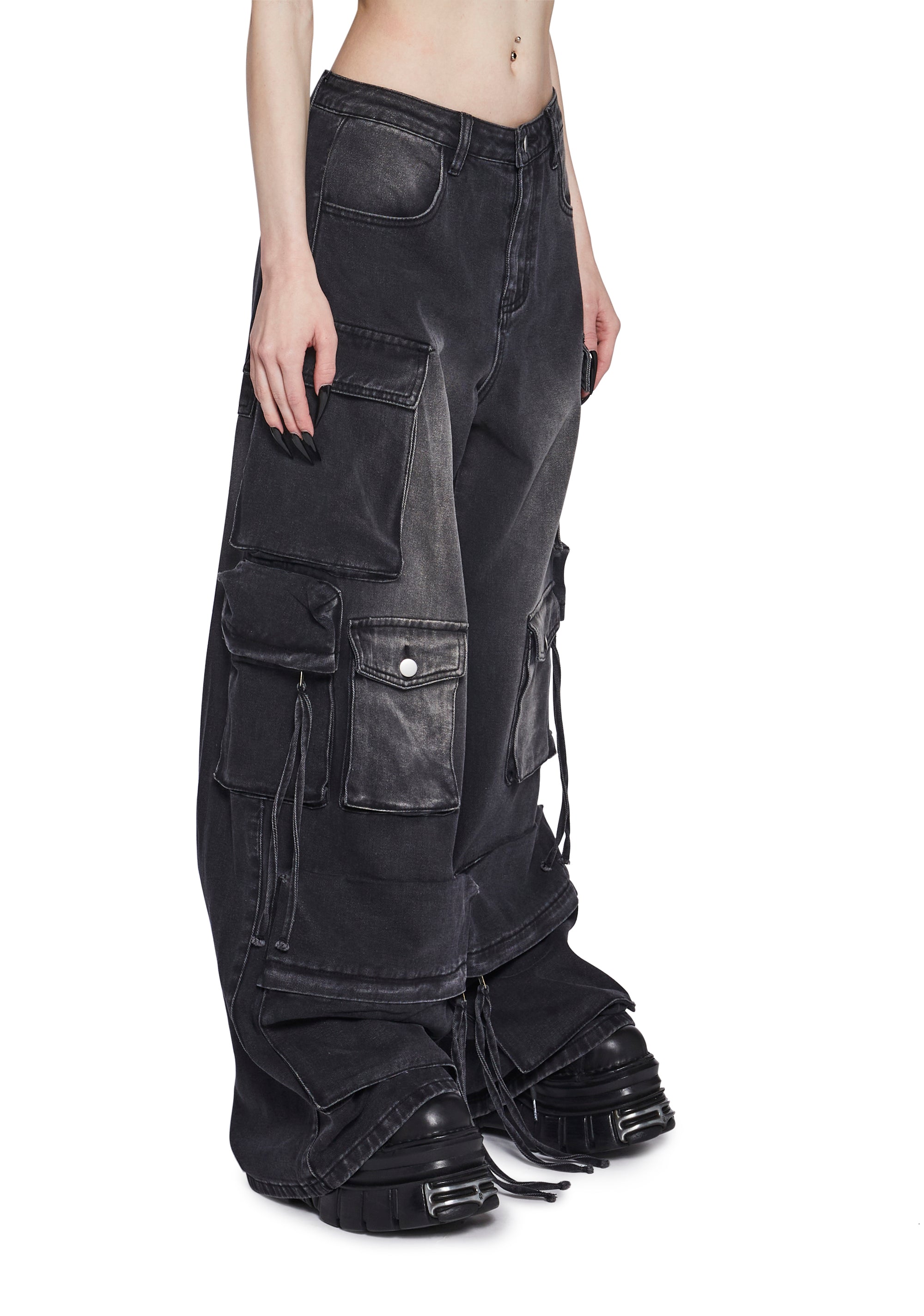 Wicked Persuasion Cargo Jeans - Black - Image 3