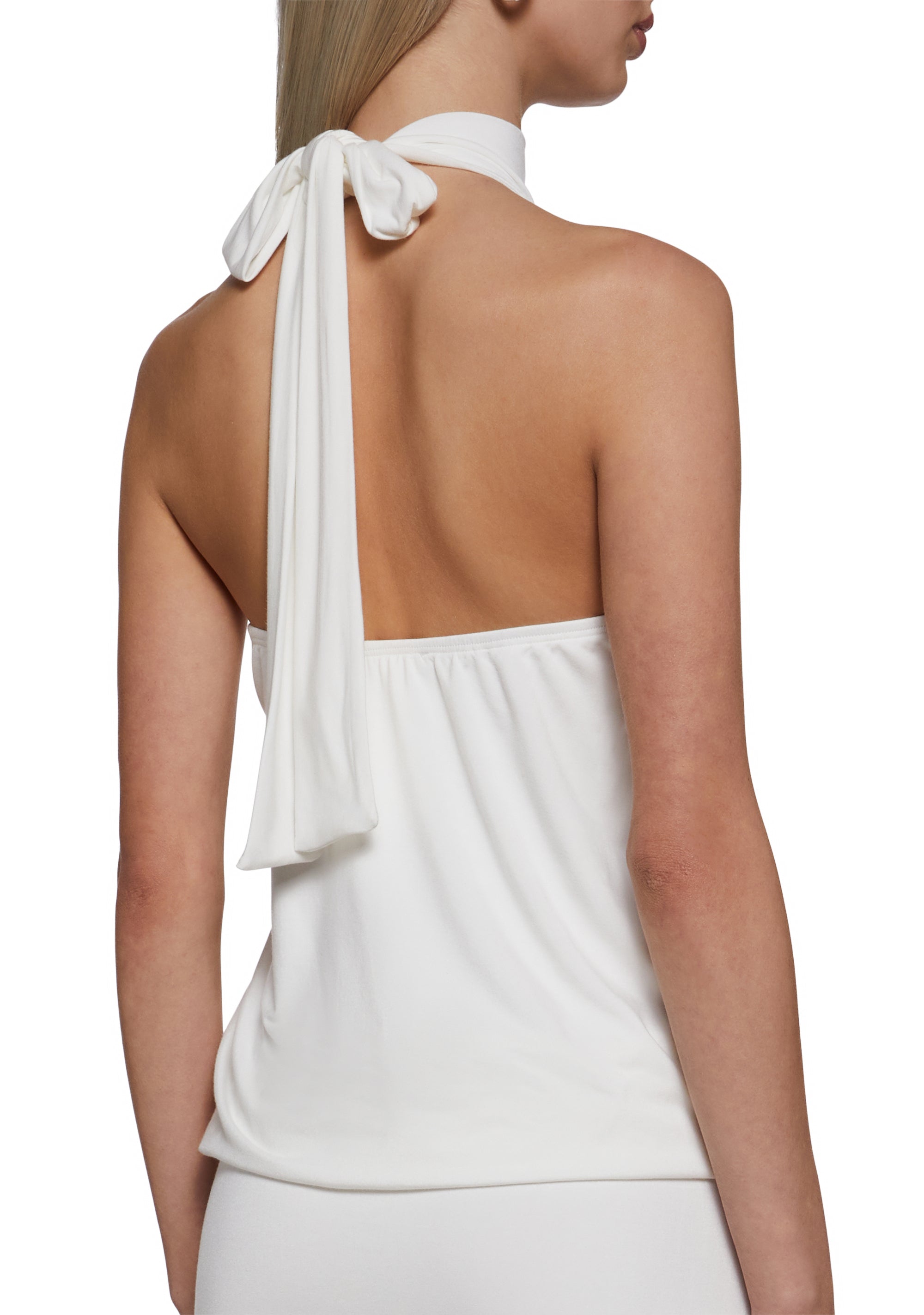 Club Moves Halter Dress - White - Image 5