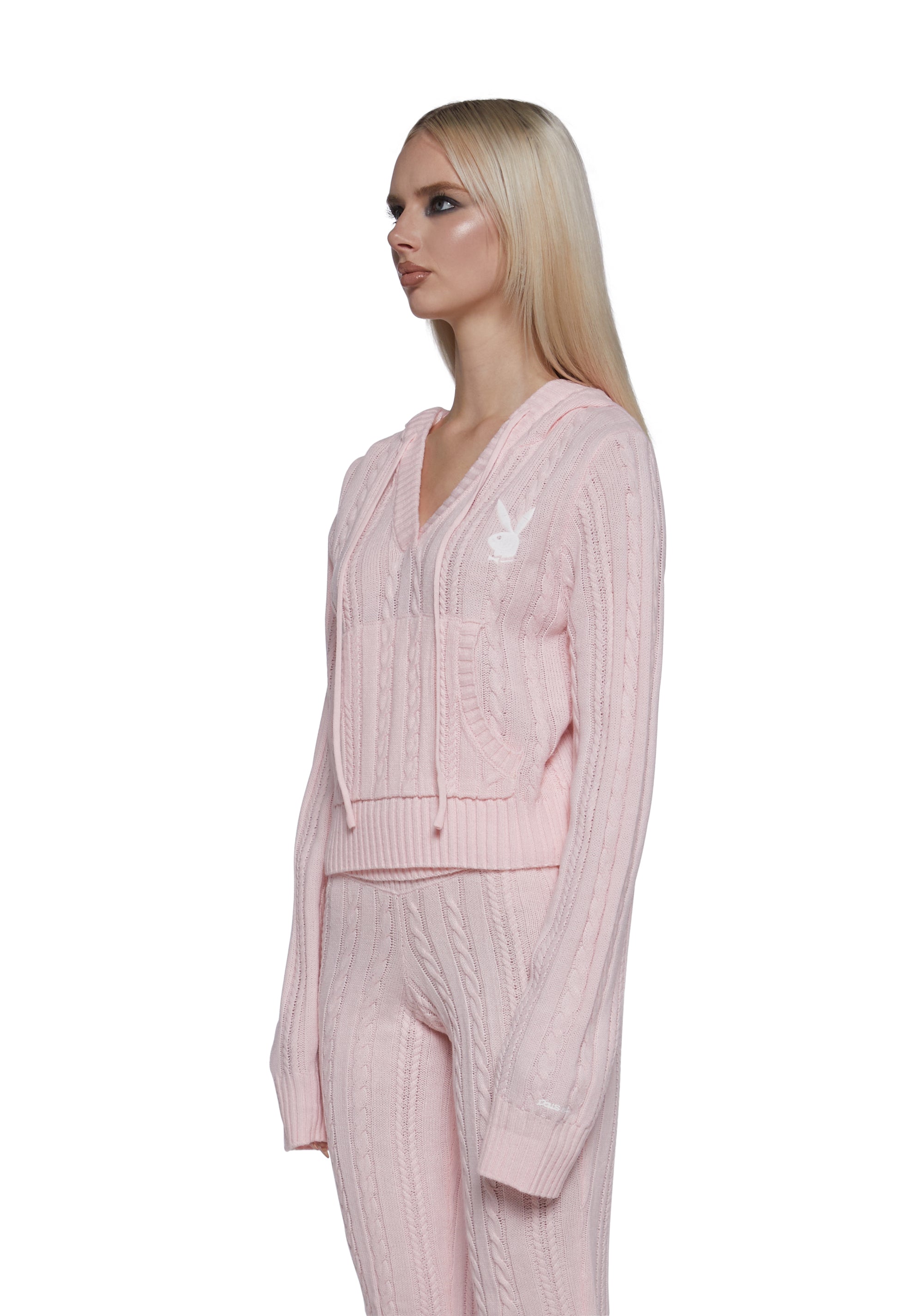 Cable Knit Pullover Hoodie - Image 5