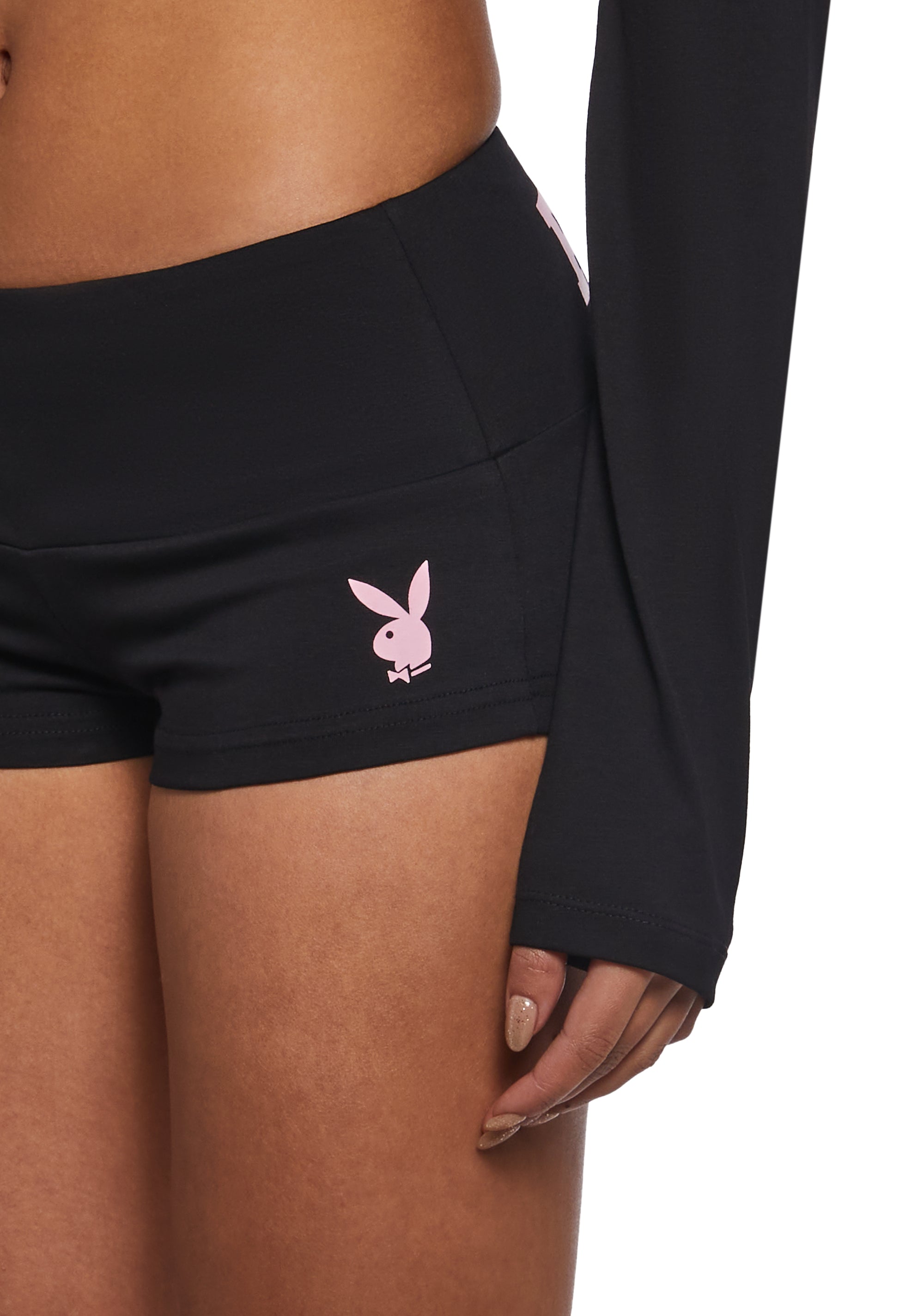Playboy Mini Shorts - Black - Image 7