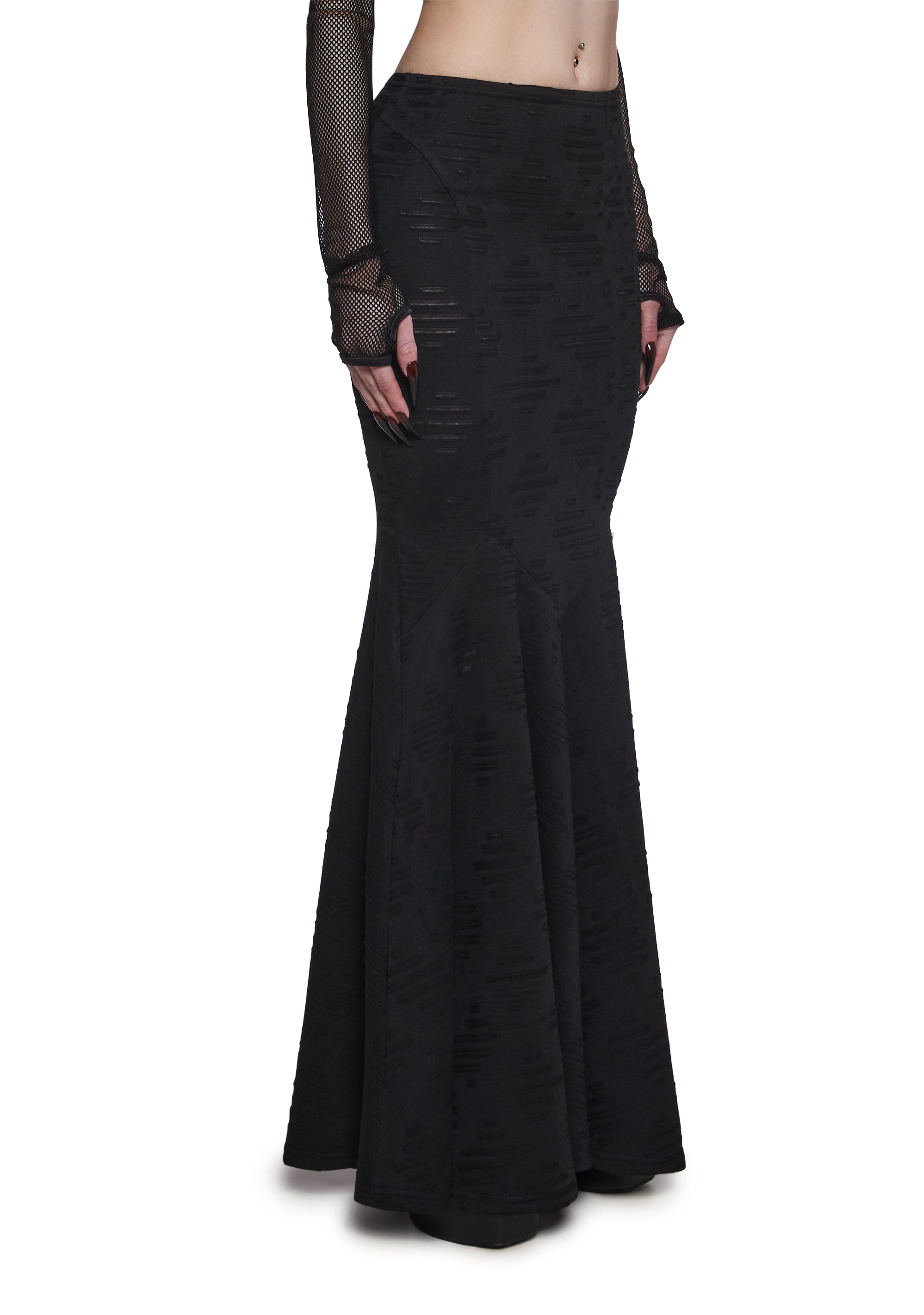 Dark Elegance Corset Maxi Skirt - Image 3
