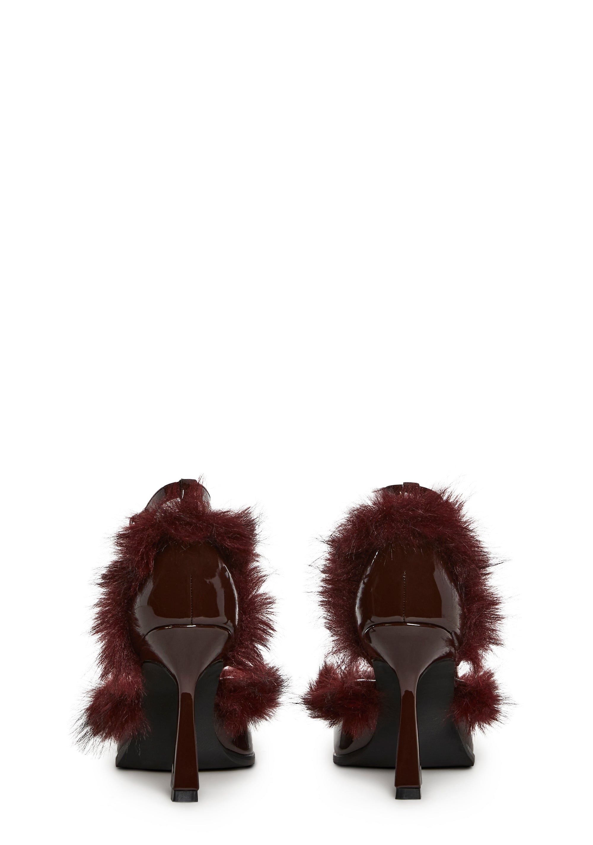 Chic Vanity Faux Fur Pointed Heels - Image 4