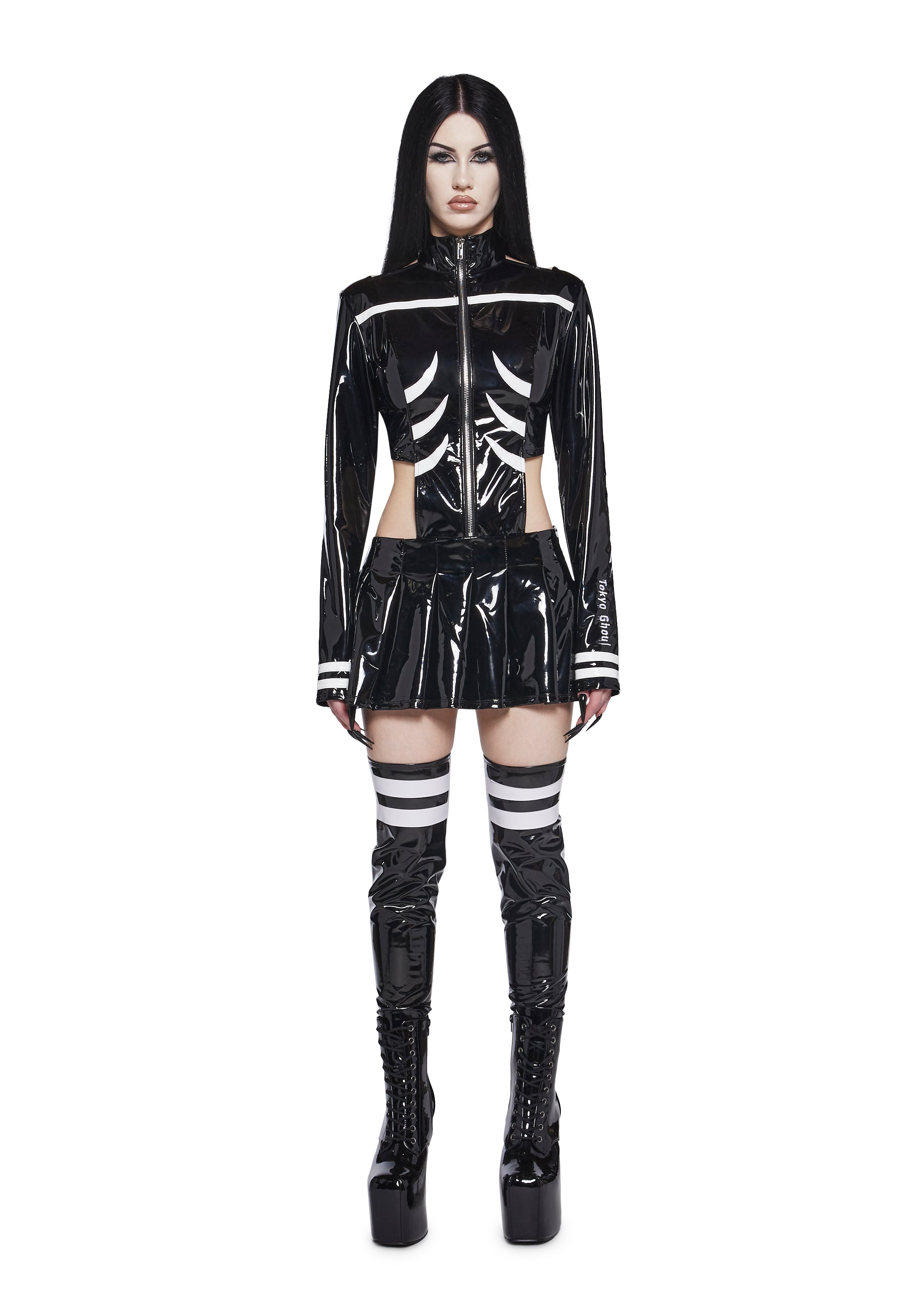 Kaneki Cosplay Mini Dress And Legwarmer Set - Image 2