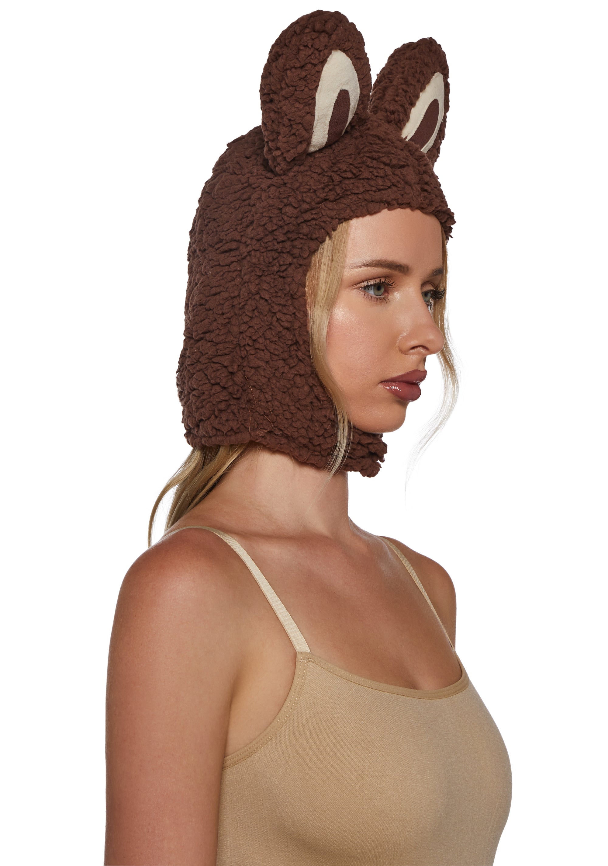 Little Monster Costume Hood - Brown - Image 2