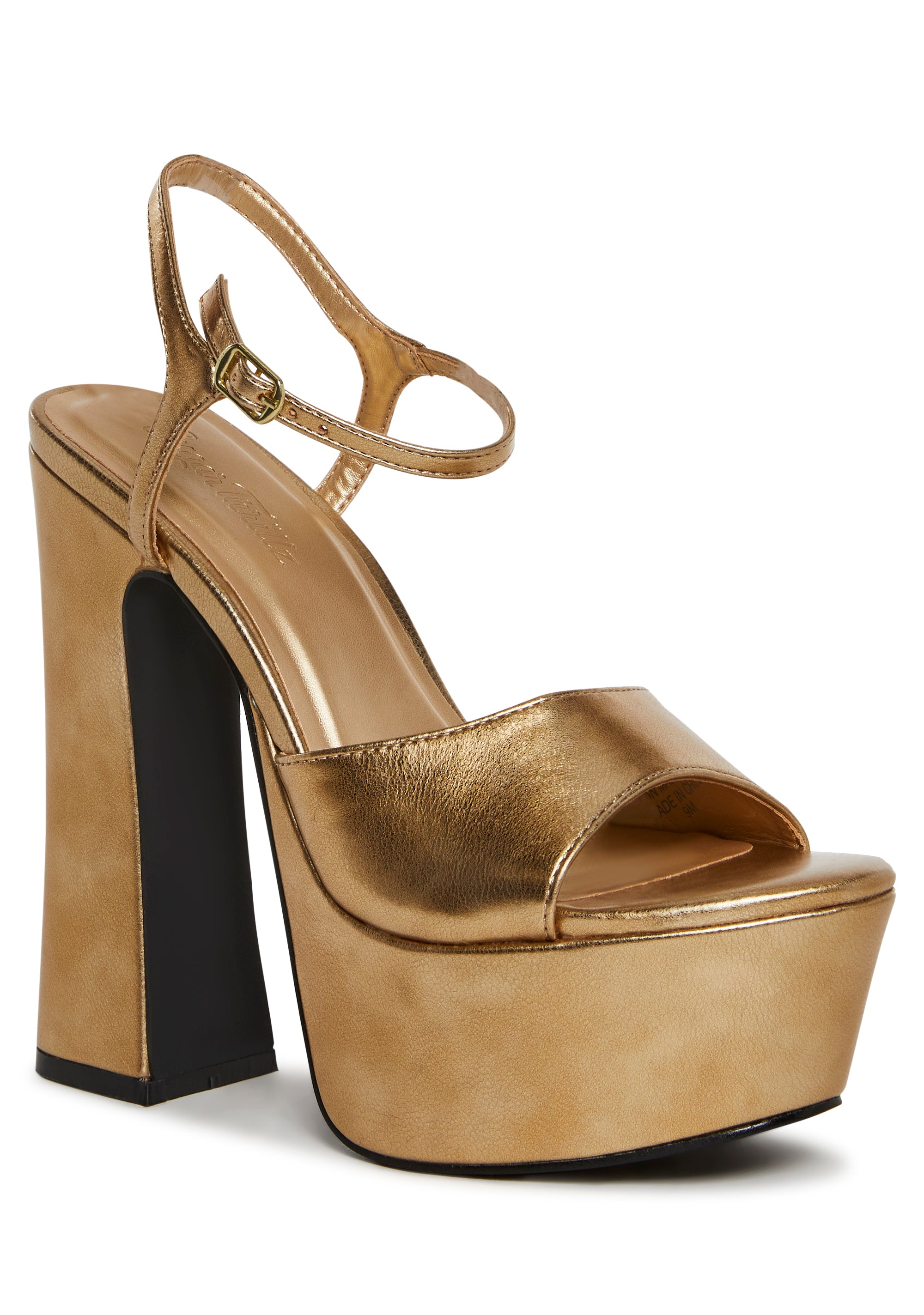 Alternative view of Revelation Platform Heels - Gold