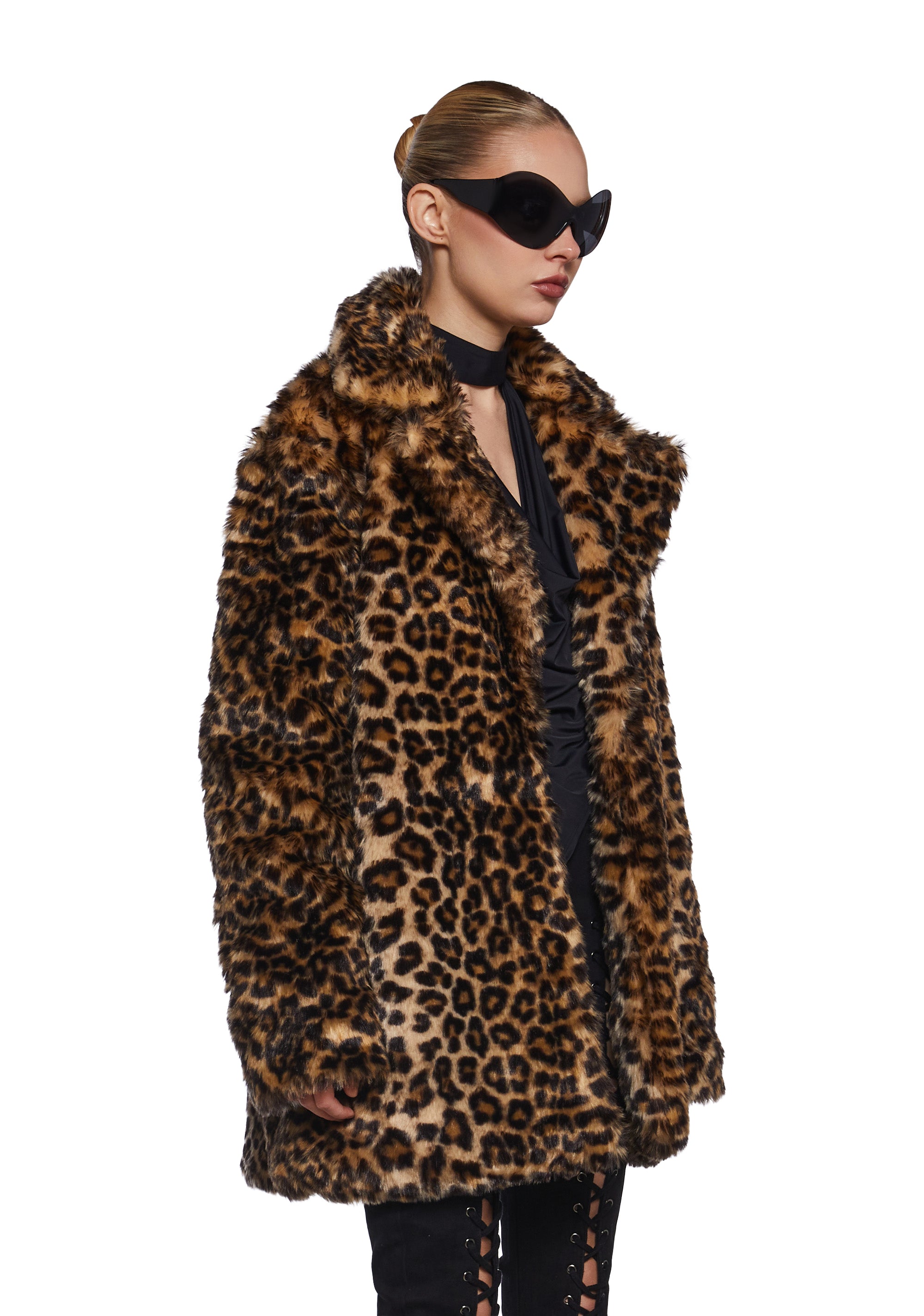 Hunt You Down Leopard Faux Fur Jacket - Image 3