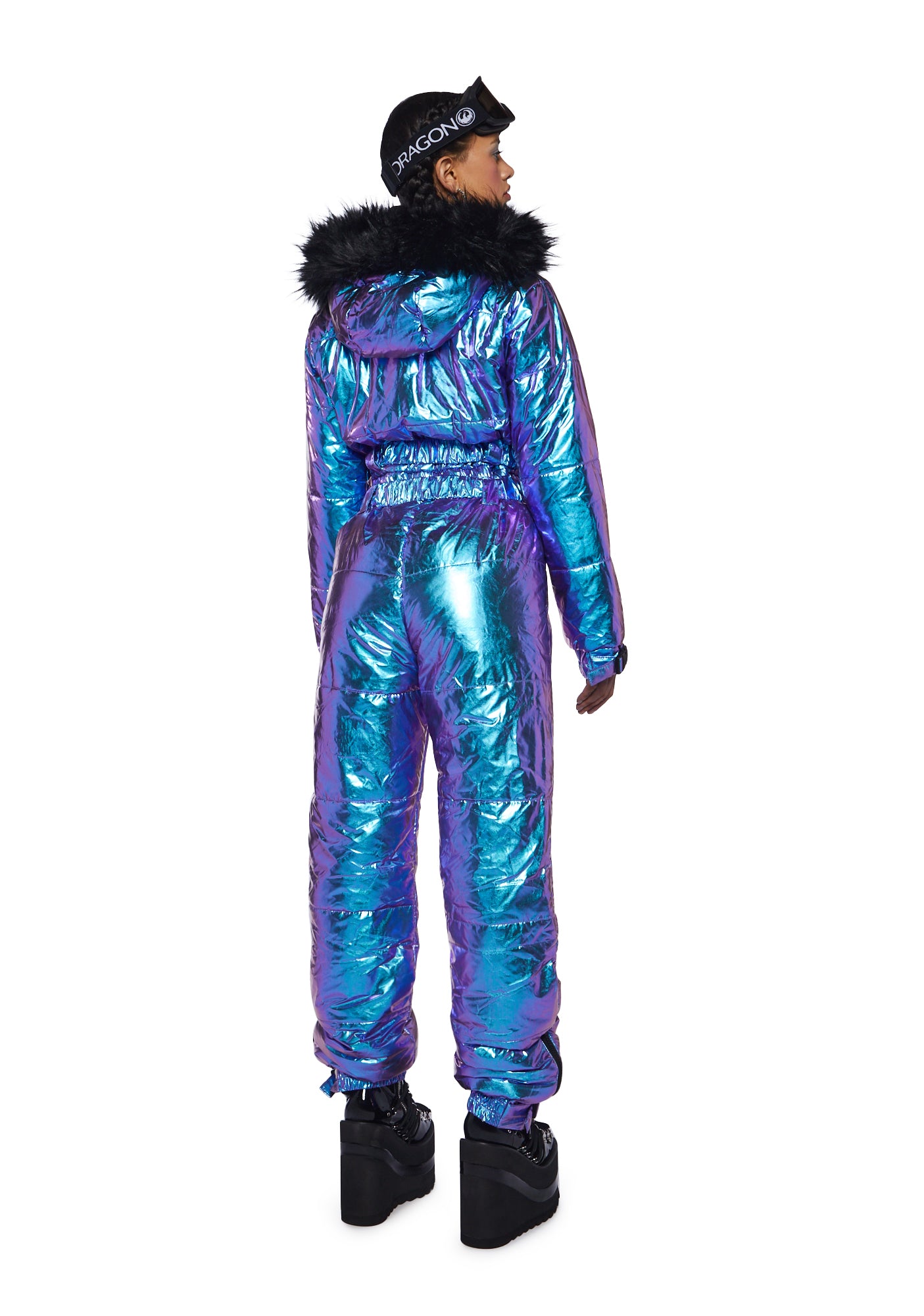 Aurora Beam Holographic Snowsuit - Blue - Image 4