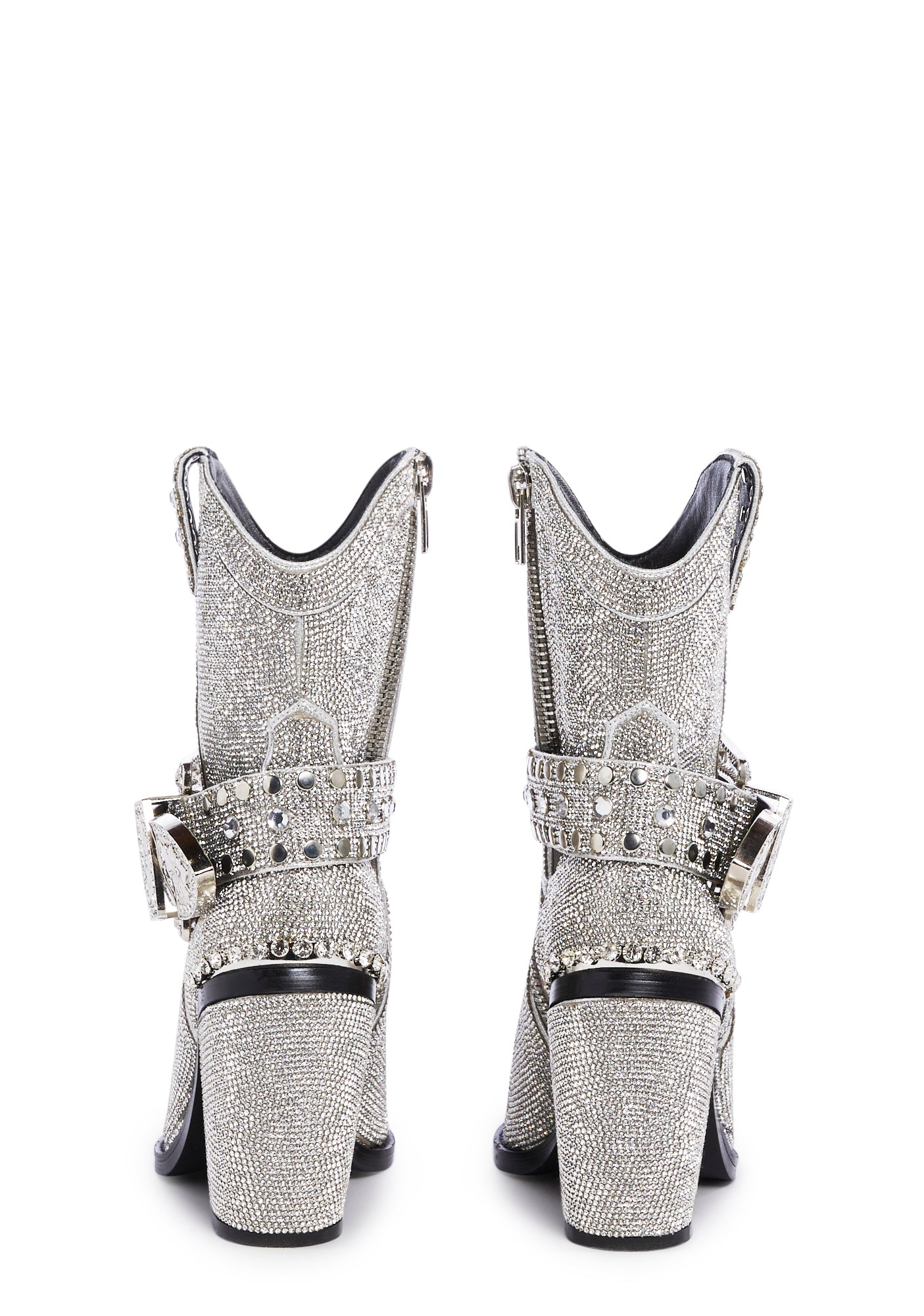 Sharp Sheriff Shine Cowboy Boots - Silver - Image 4