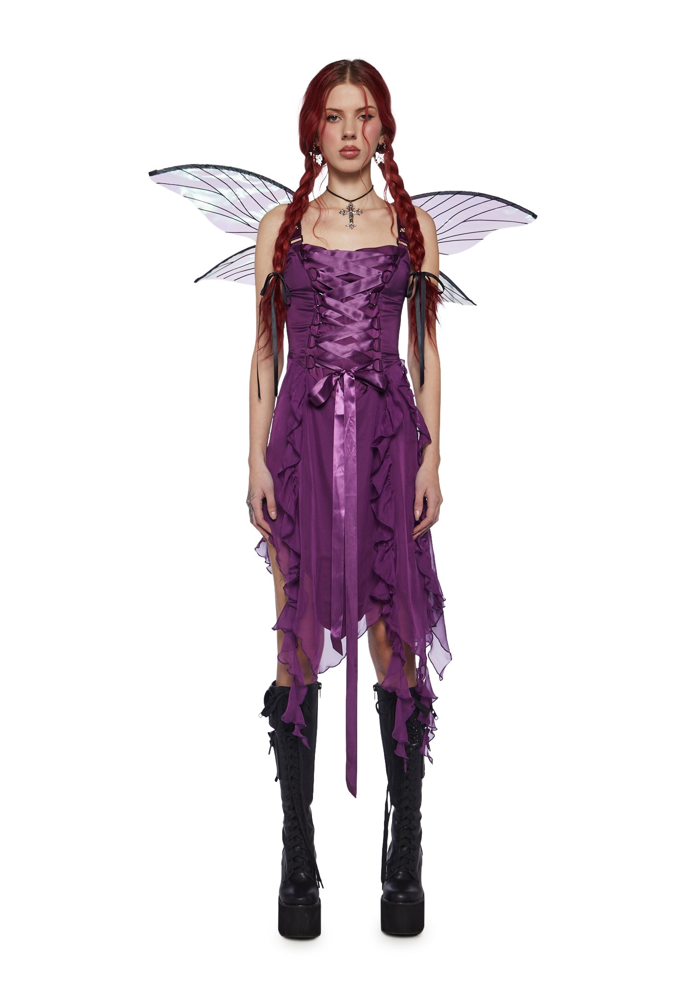 Life's No Fairytale Midi Dress - Purple - Image 6