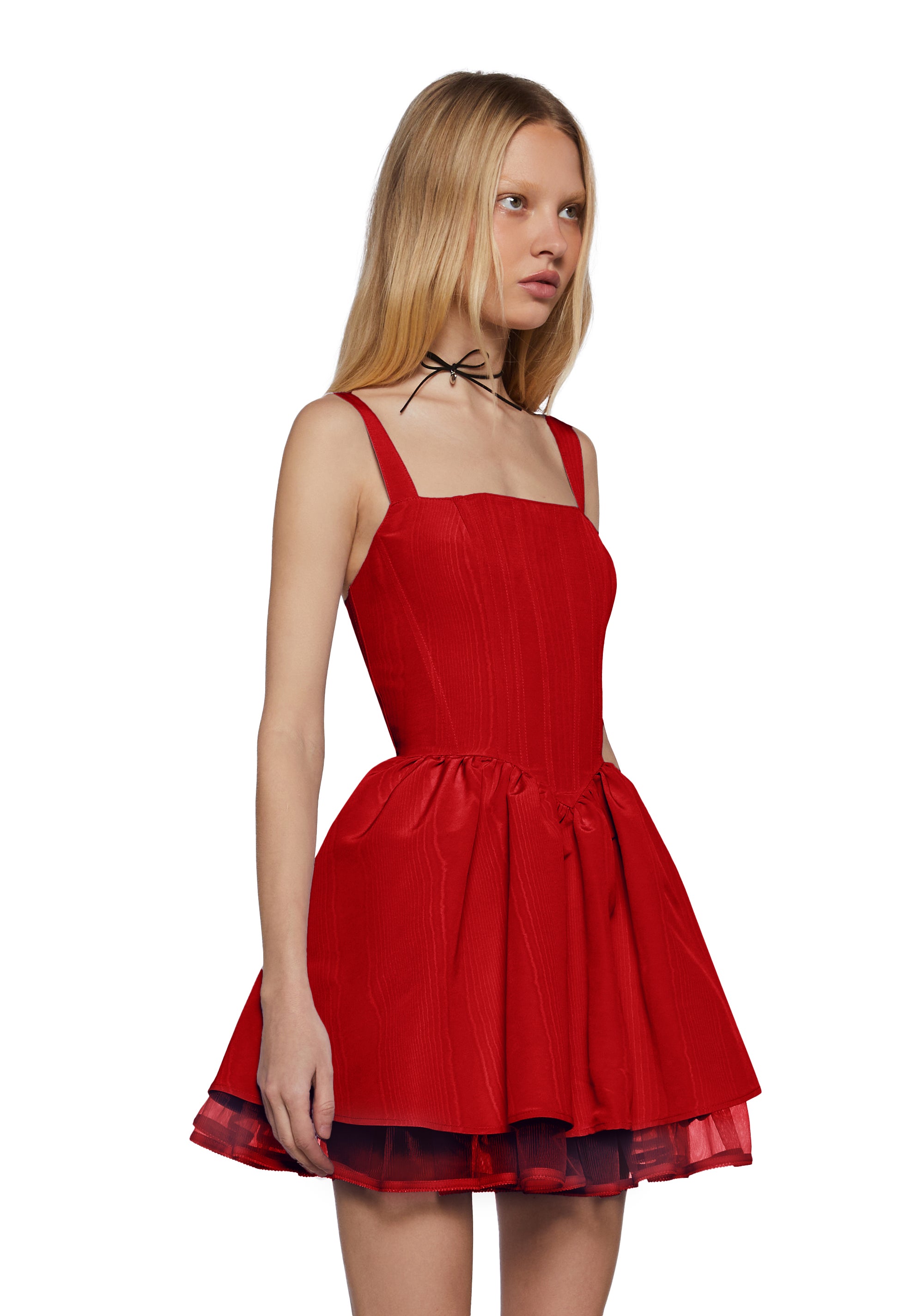 Magic Moves Corset Dress - Red - Image 3