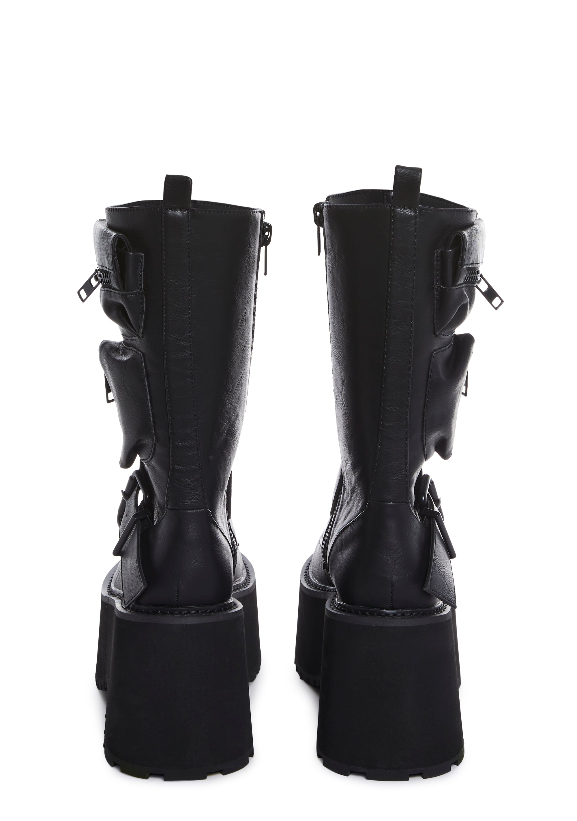 Obsidian Platform Zip-Up Boots - Black - Image 3