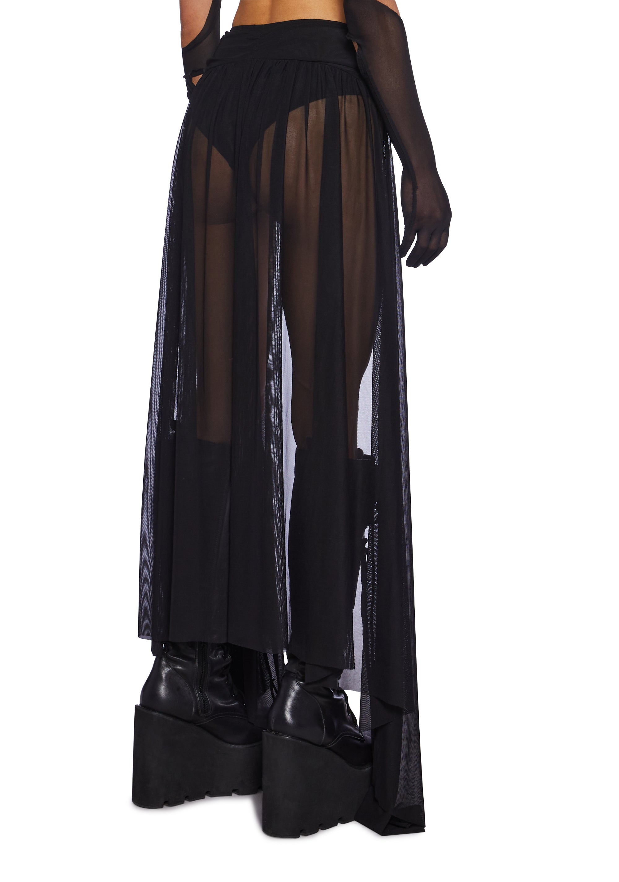 Heaven's Cataract Mesh Train Shorts - Black - Image 4