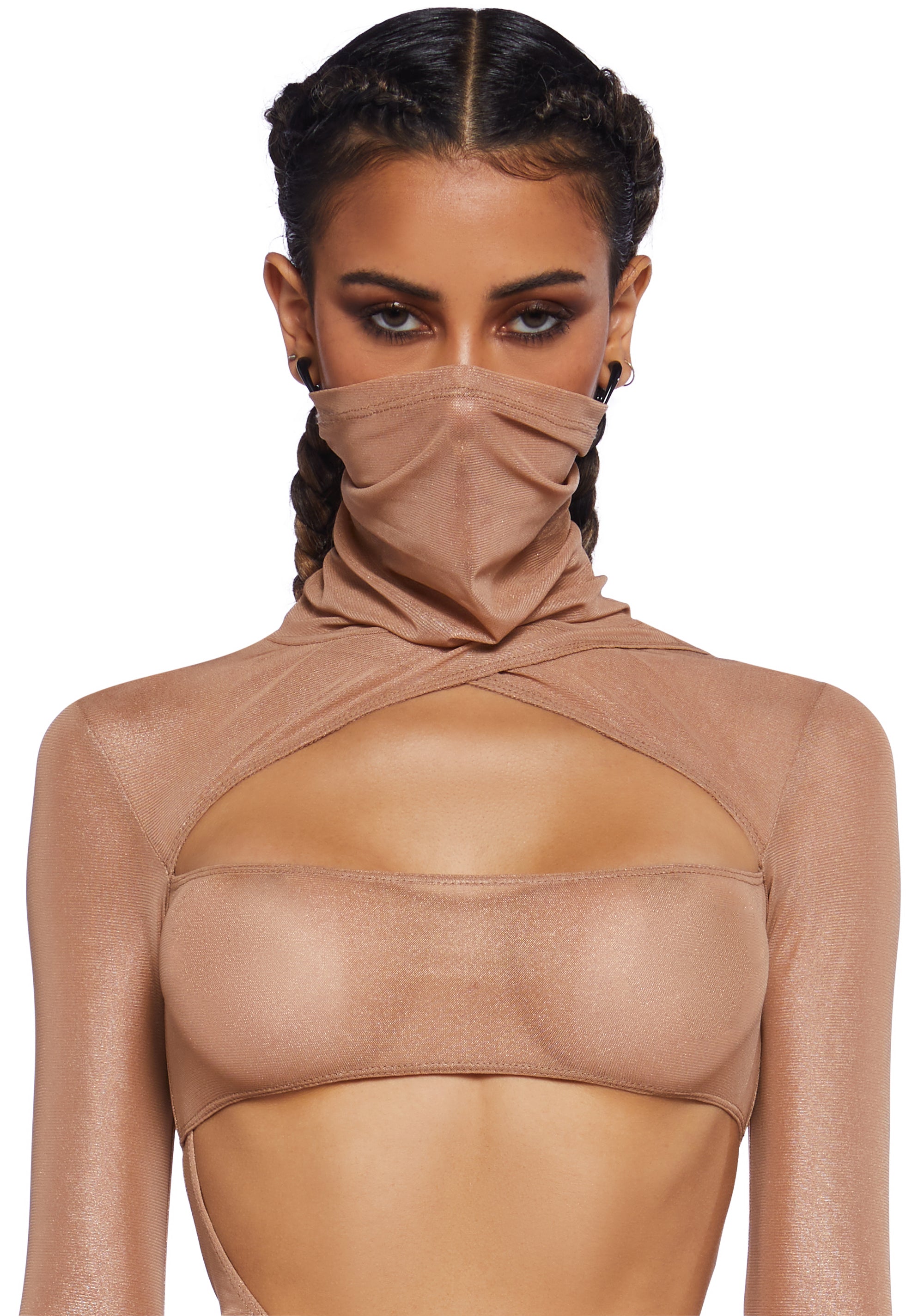 Dreamland Dancer Bodycon Dress - Gold - Image 2