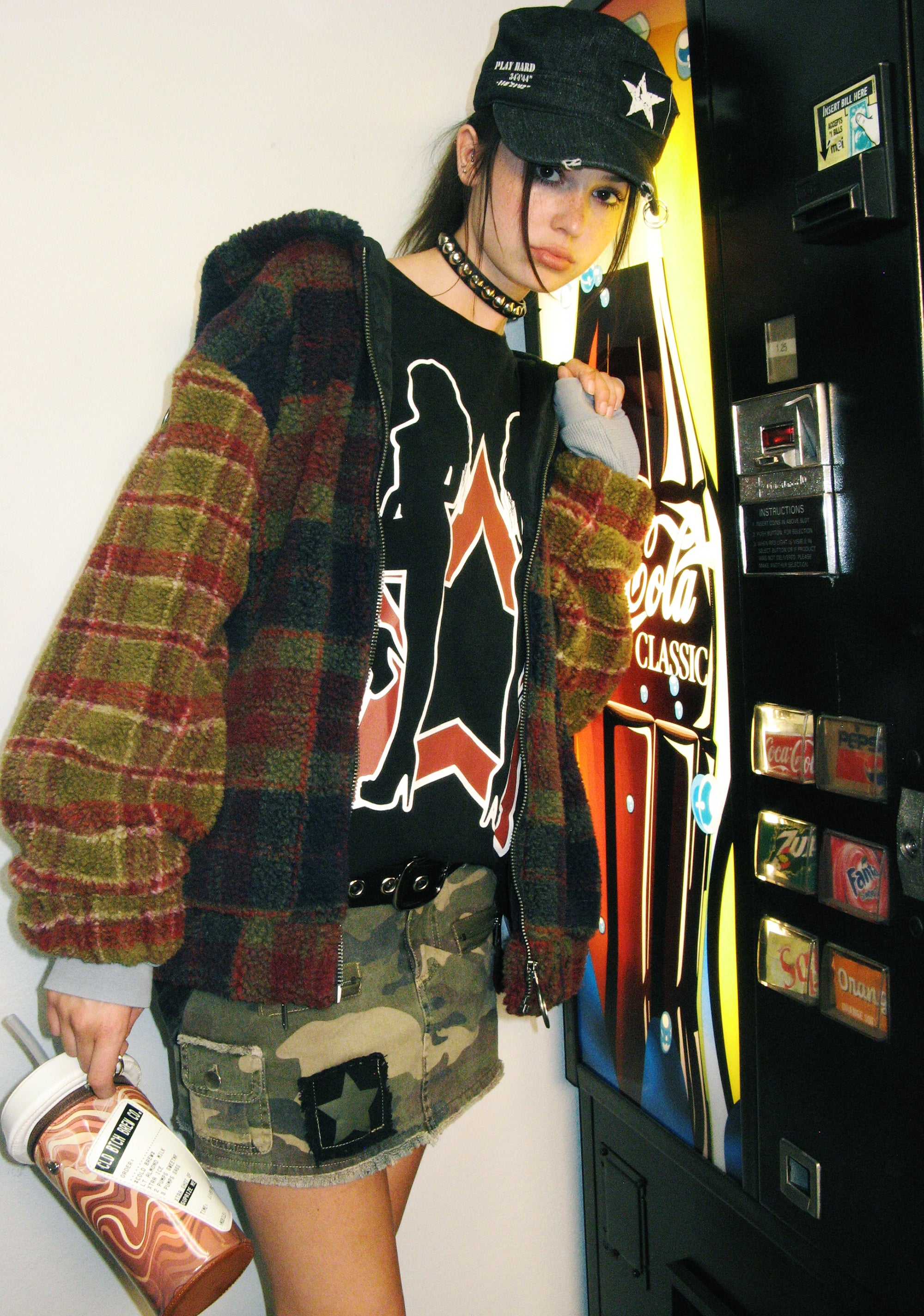 I Don’T Care Hooded Sherpa Jacket - Image 7