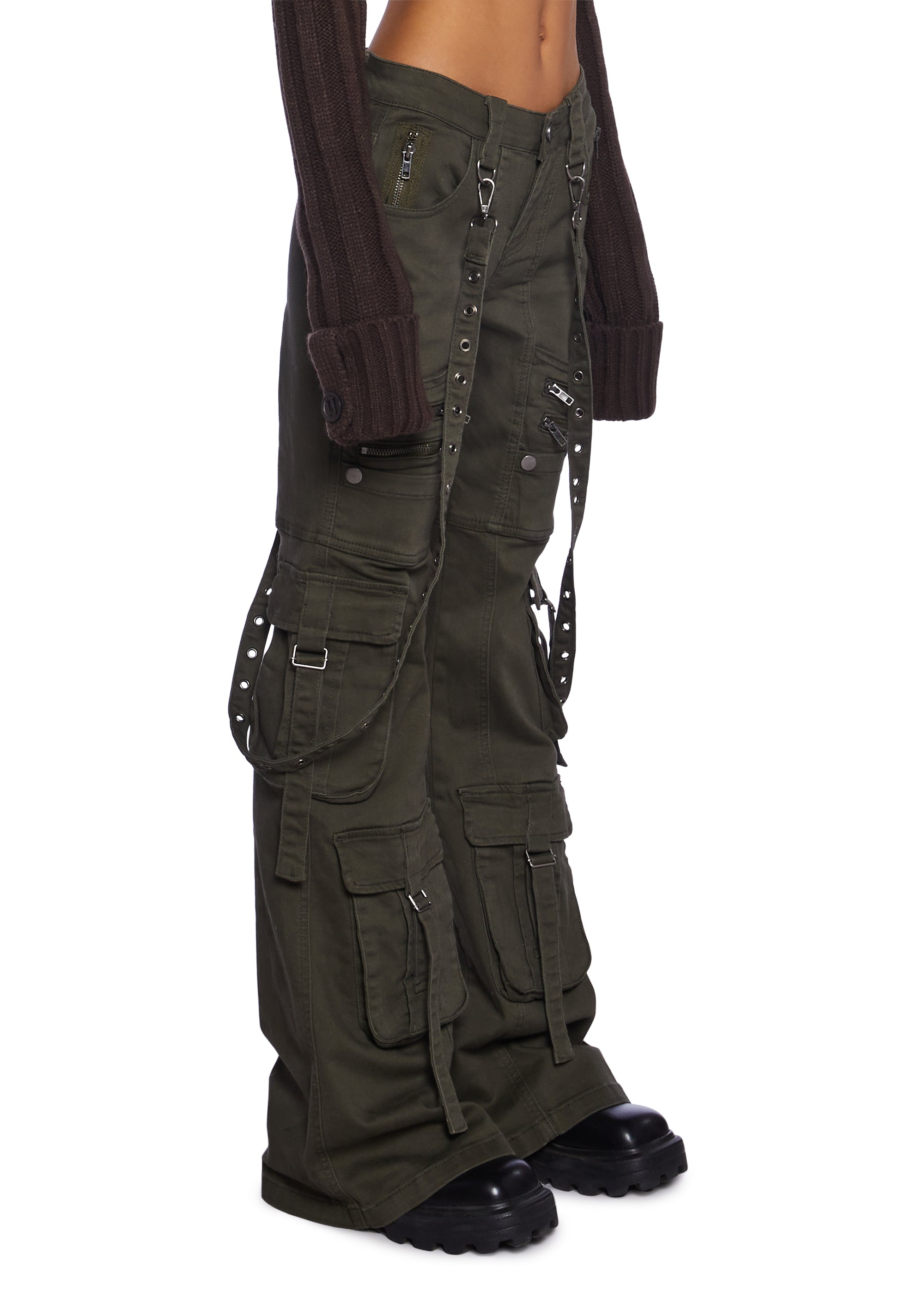 Aurora Cargo Jeans - Twill Green - Image 3