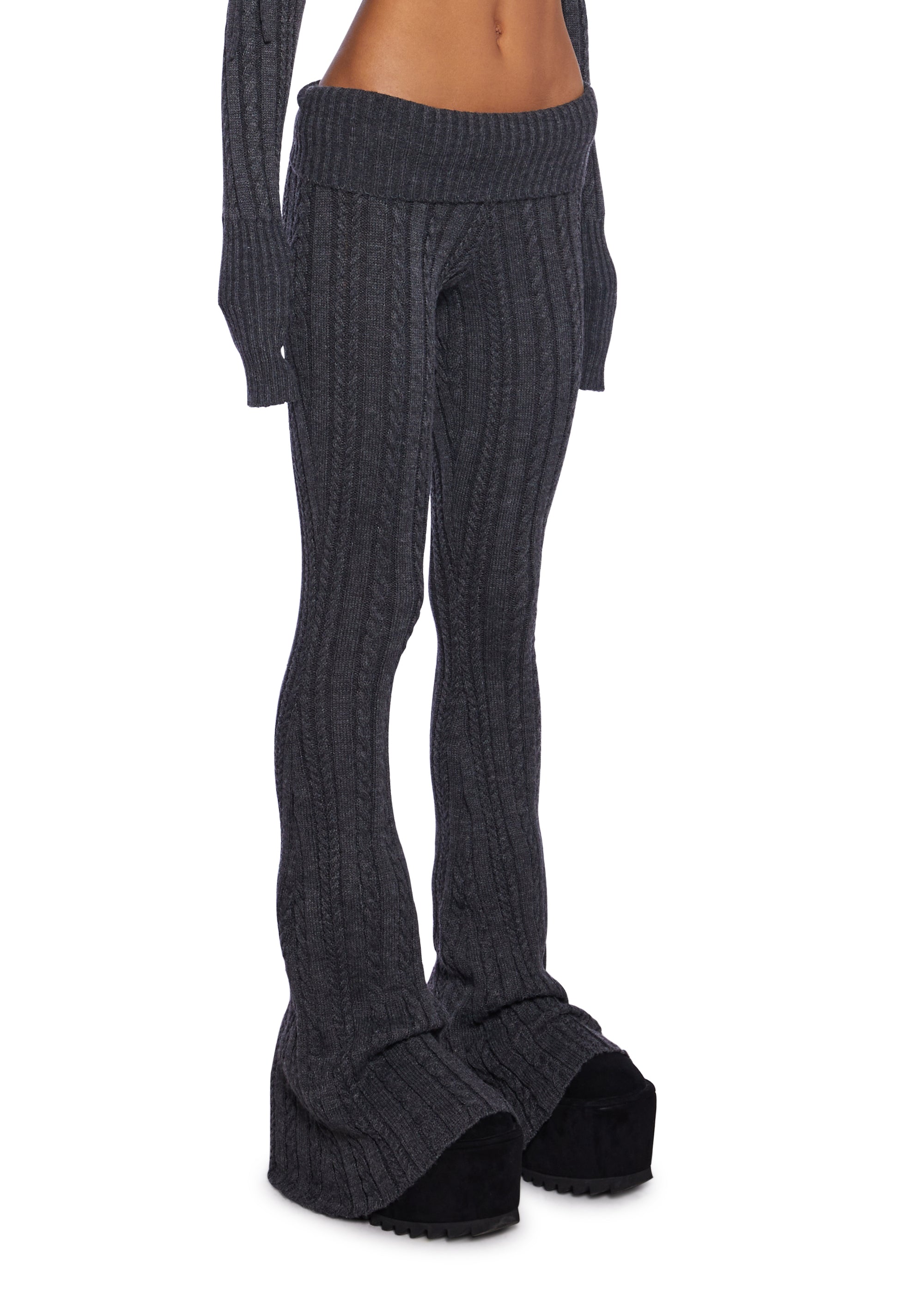Deep Thoughts Flare Pants - Gray - Image 3