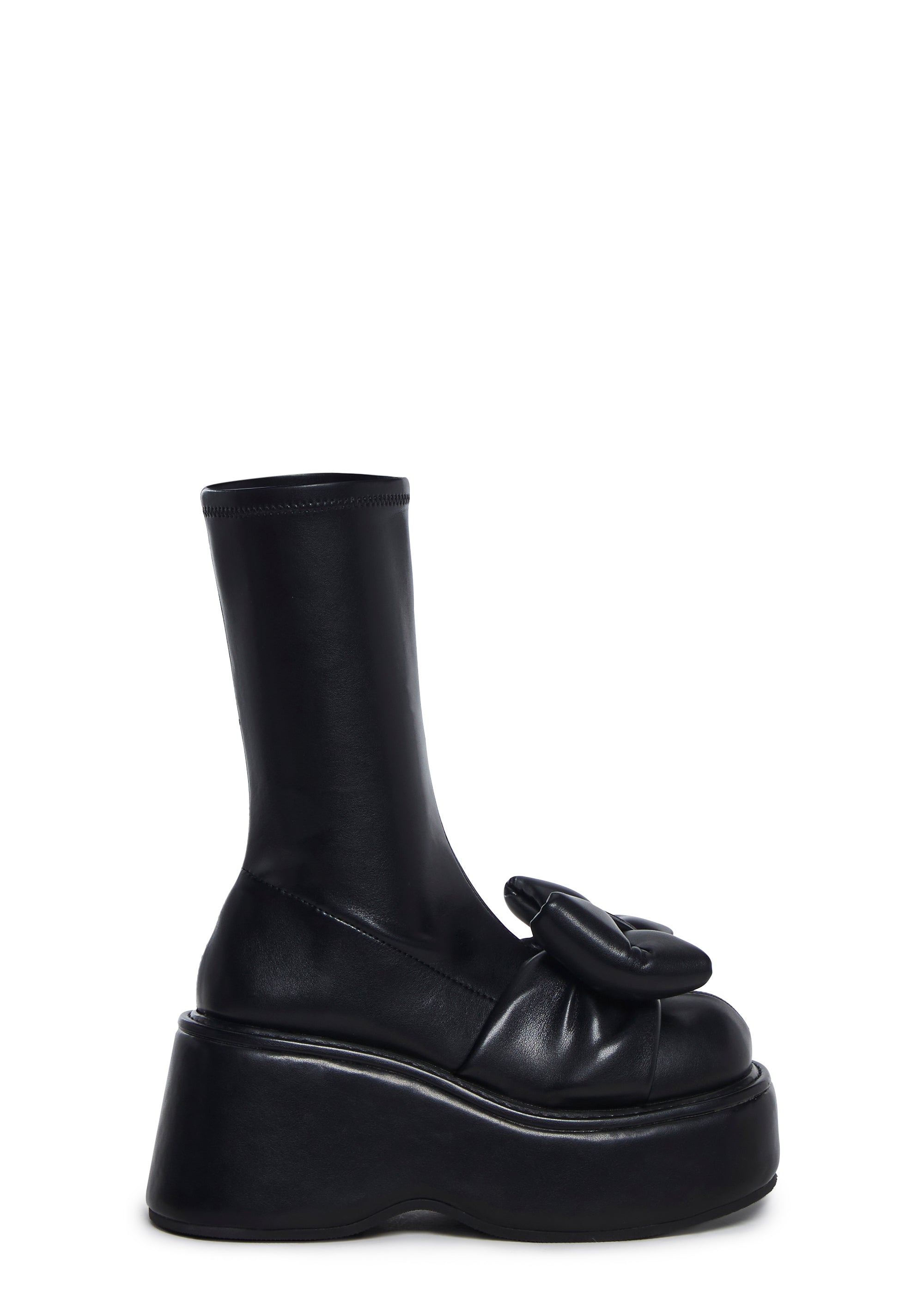 Make It Mine Bow Booties - Black - Image 3