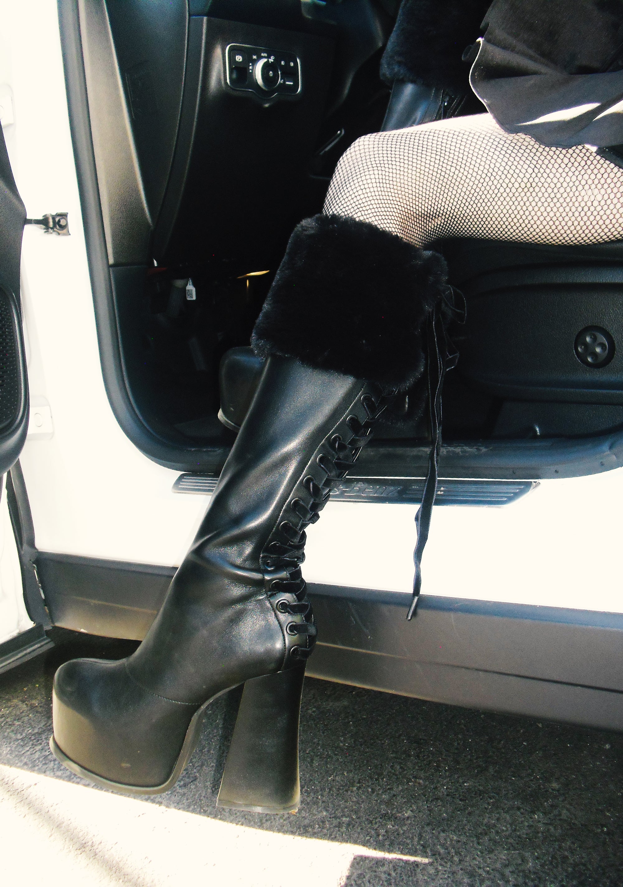 Sweetest Wishes Platform Boots - Black - Image 5