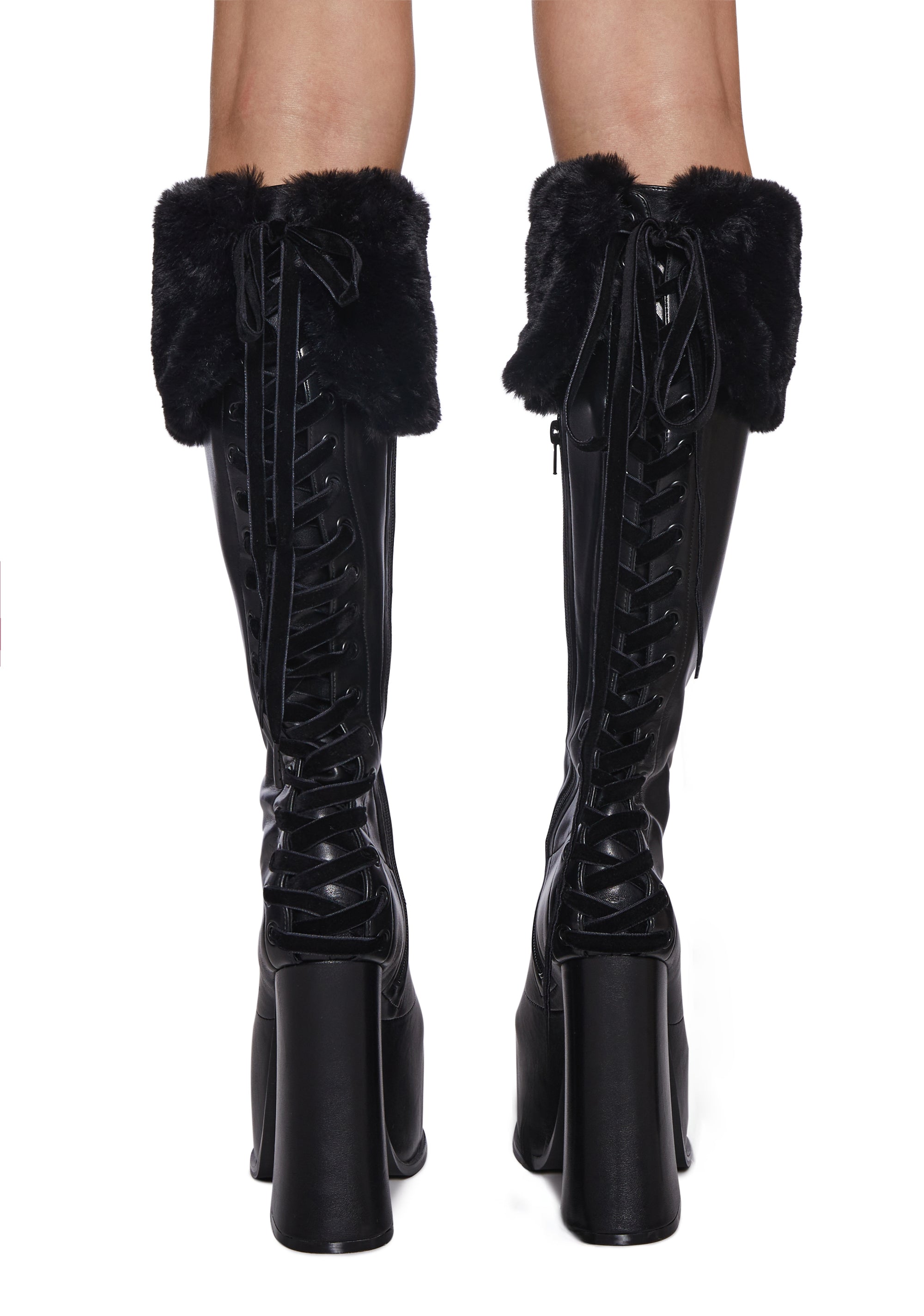 Sweetest Wishes Platform Boots - Black - Image 4